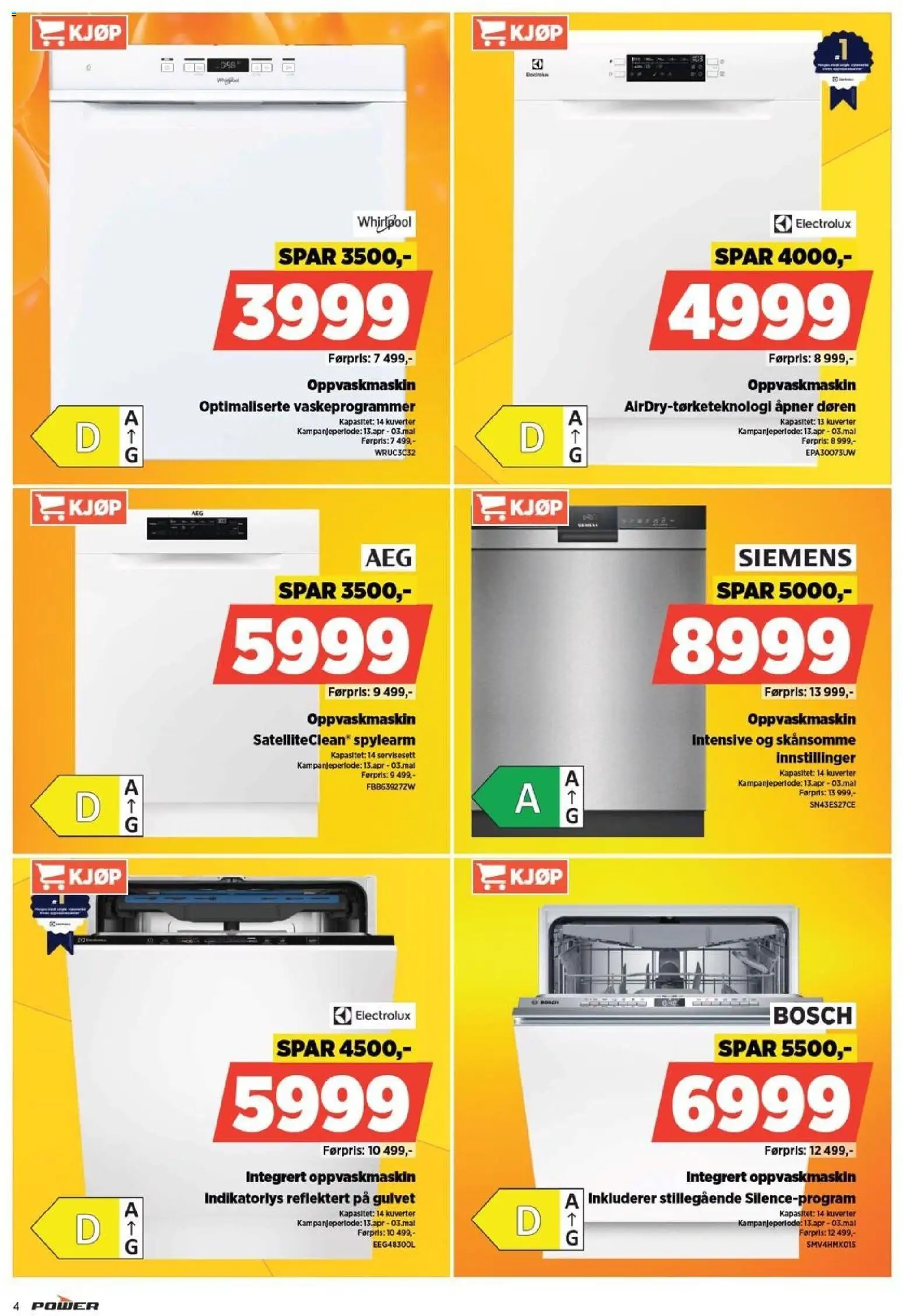 {H1} | Side: 4 | Produkter: Oppvaskmaskin