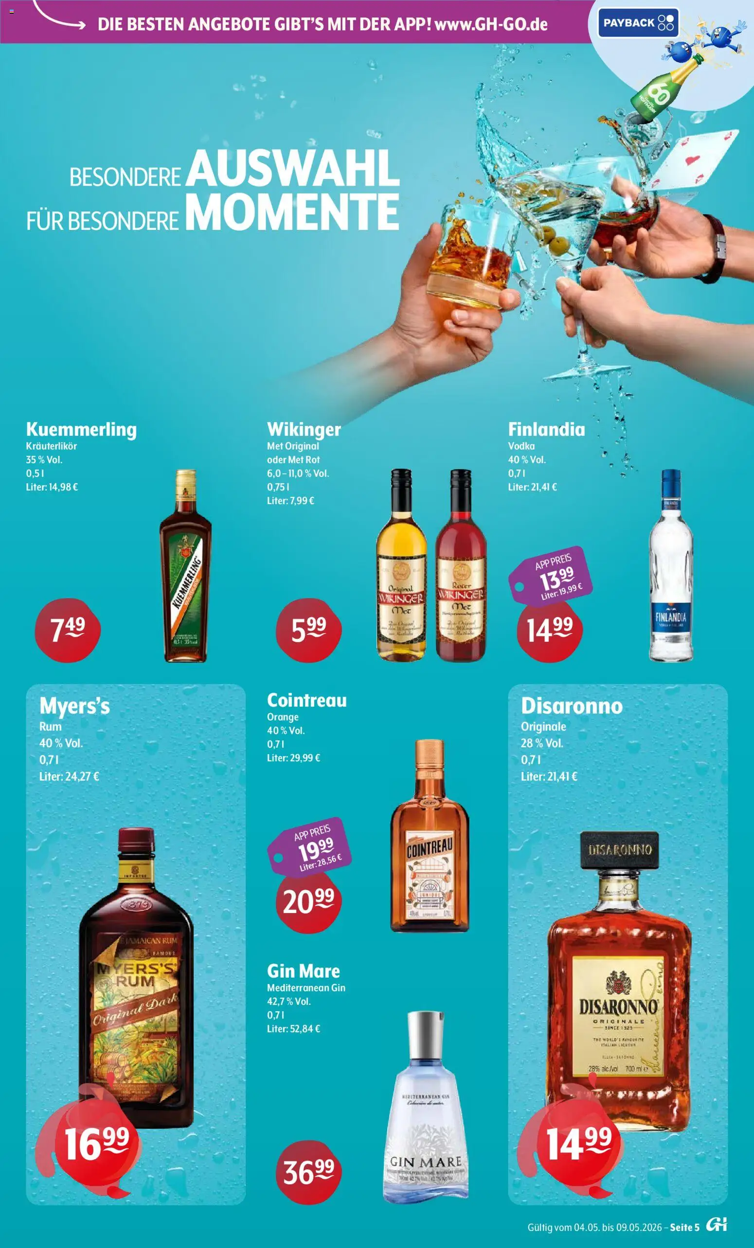 Getränke Hoffmann Prospekt 	 – gültig ab 04.05.2026 | Seite: 5 | Produkte: Rum, Kuemmerling, Vodka, Gin