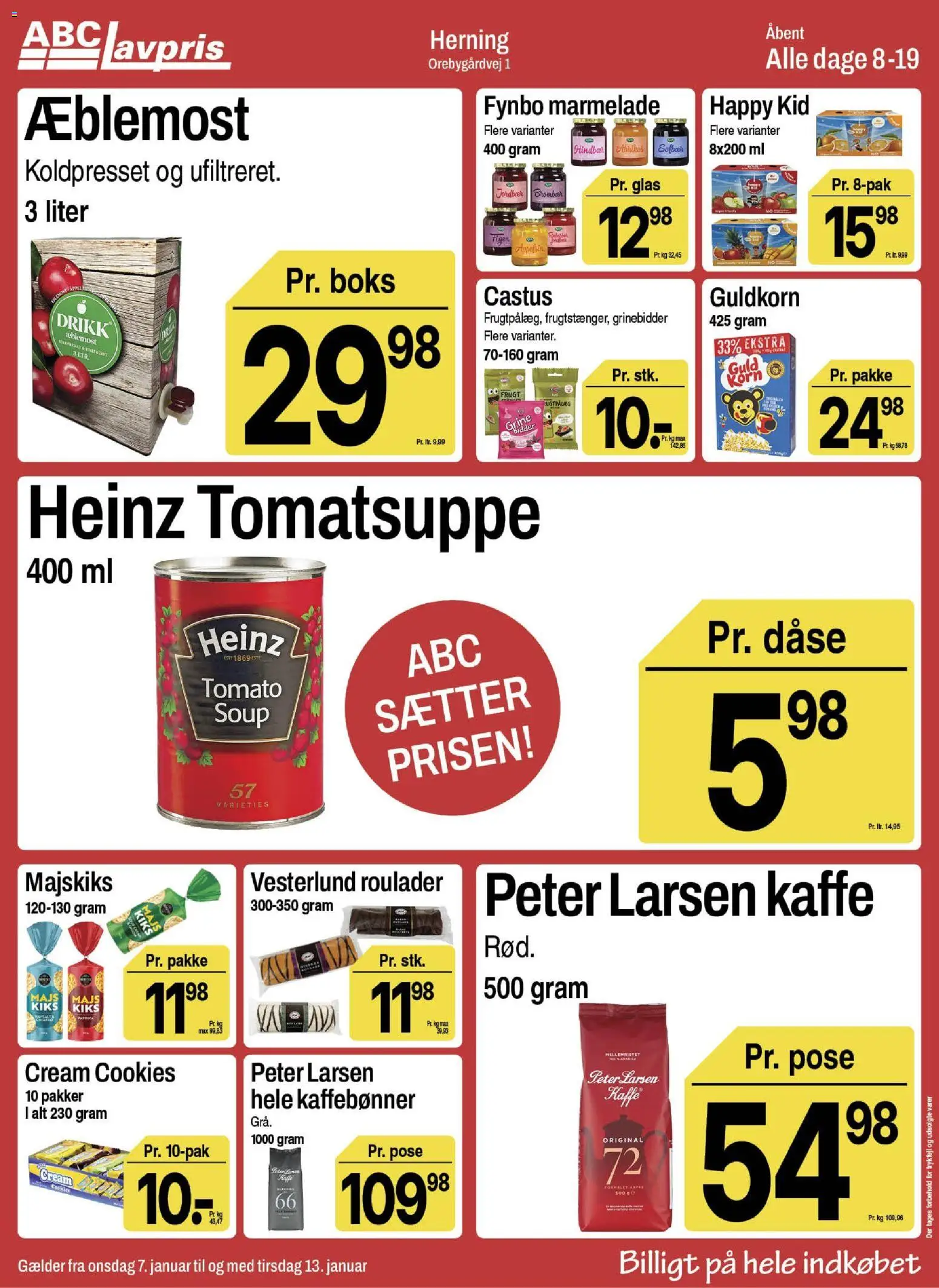 Abc Lavpris tilbudsavis – gyldig fra 07.01.2026 | Side: 8 | Produkter: Boks, Kaffe, Jordbær, Marmelade