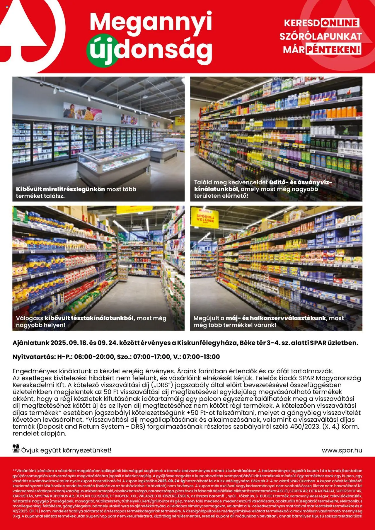 Spar akciós ujság - amely érvényes a következő dátumtól: 18.09.2025 | Oldal: 2 | Termékek: Szőlő, Bútor, Ásványvíz