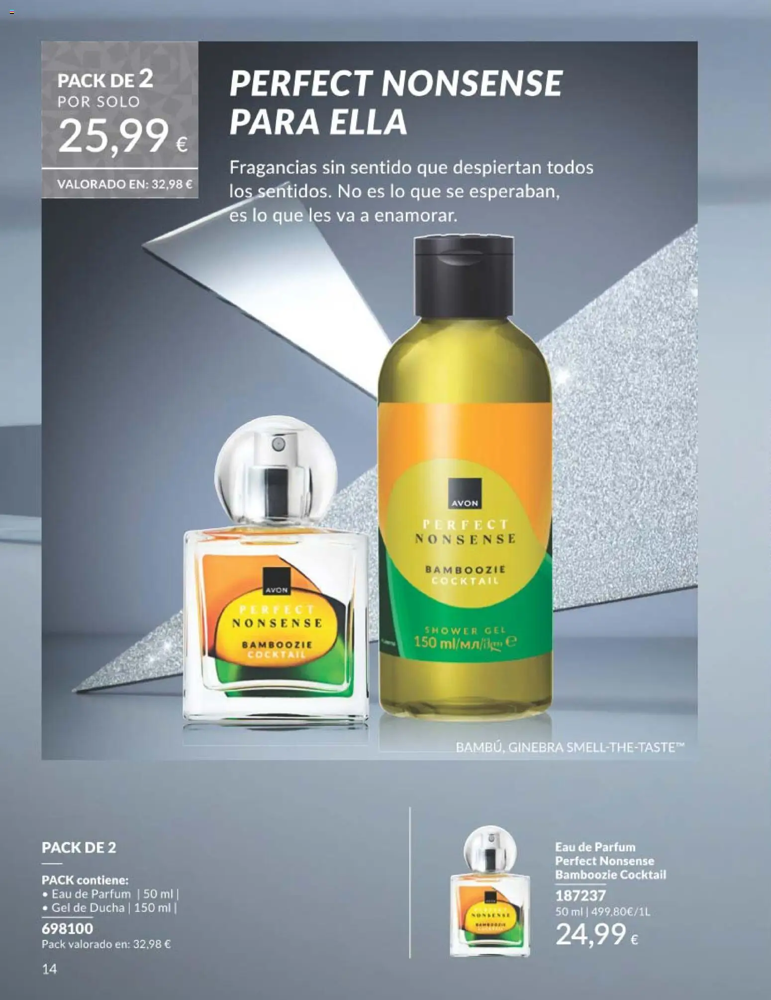 Catálogo AVON campaña 11 Black Friday │ válido desde el 01.11.2025 | Página: 14 | Productos: Perfume, Gel de ducha, Ginebra, Ducha