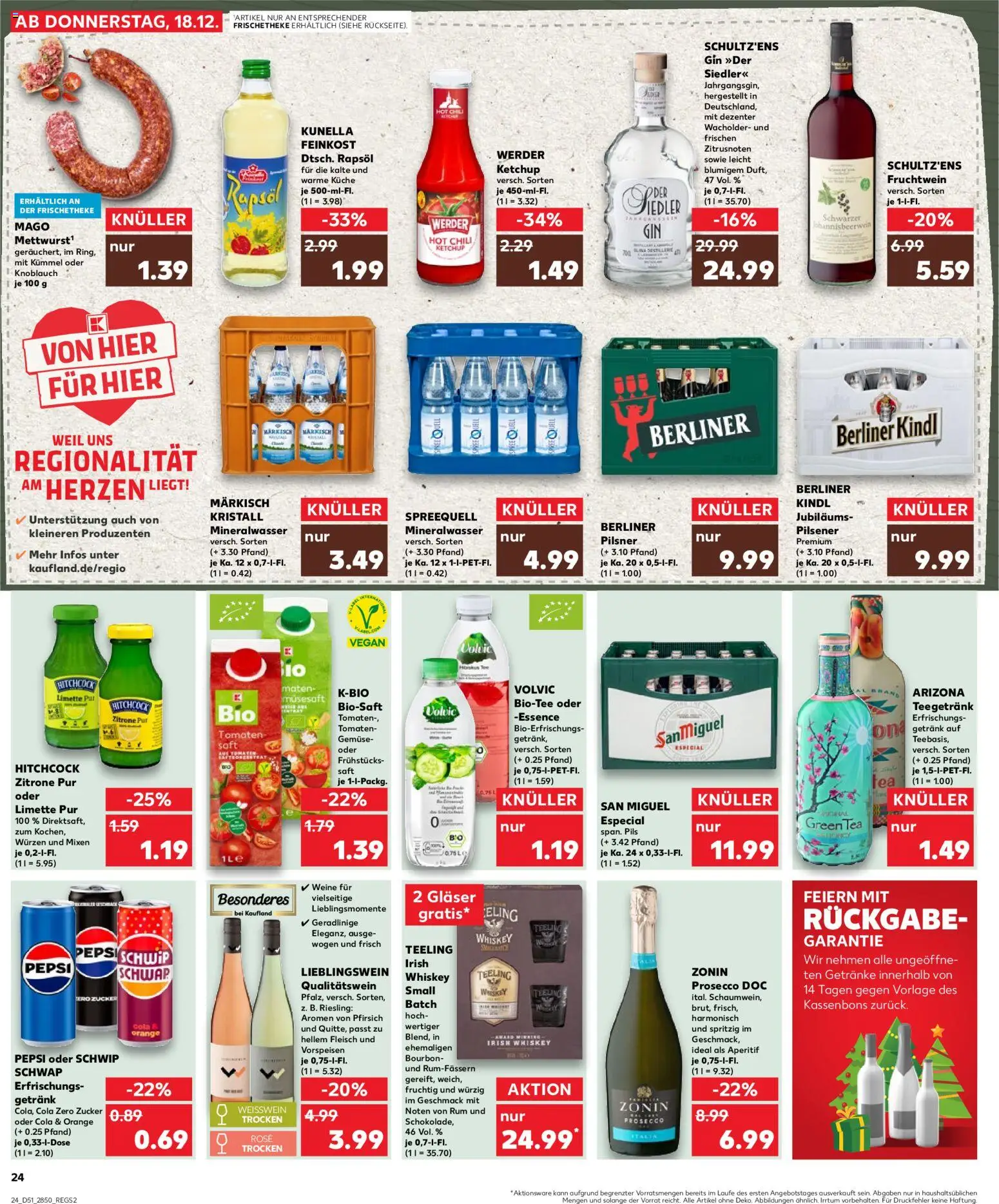 Kaufland prospekt Potsdam	 – gültig ab 21.12.2025 | Seite: 24 | Produkte: Prosecco, Chili, Saft, Berliner pilsner