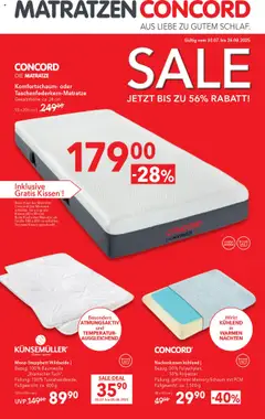 Matratzen Concord Prospekt 	 gültig ab dem 30.07.2025