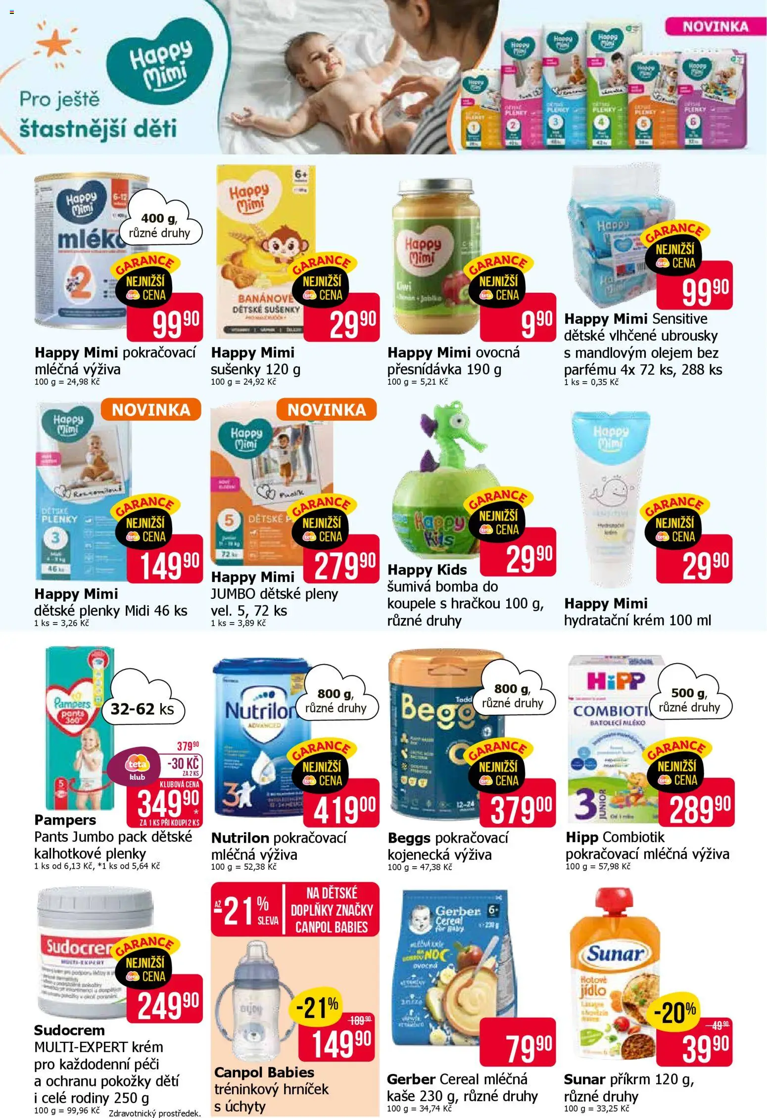 TETA Drogerie leták od 04.12.2025 | Strana: 16 | Produkty: Kalhotkové plenky, Mléčná kaše, Pampers Pants, Sušenky
