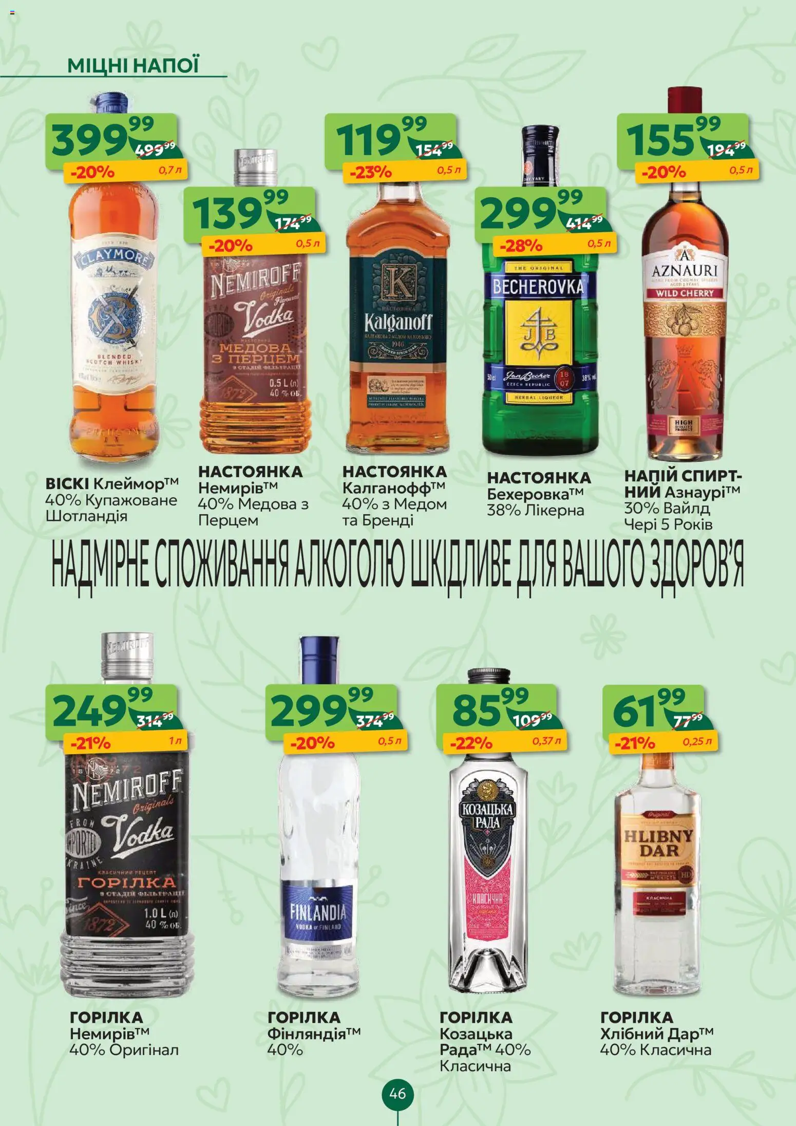 Близенько Kаталог - дійснийкції з 13.04.2026 | Сторінка: 46 | Товари: Горілка, Напій