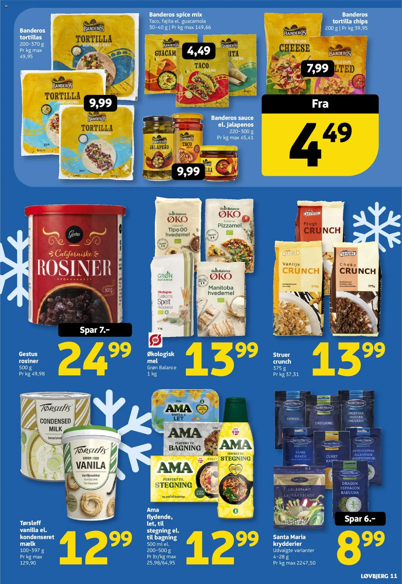 Løvbjerg tilbudsavis – gyldig fra 13.02.2026 | Side: 11 | Produkter: Kanel, Chips, Pizzamel, Vanilje