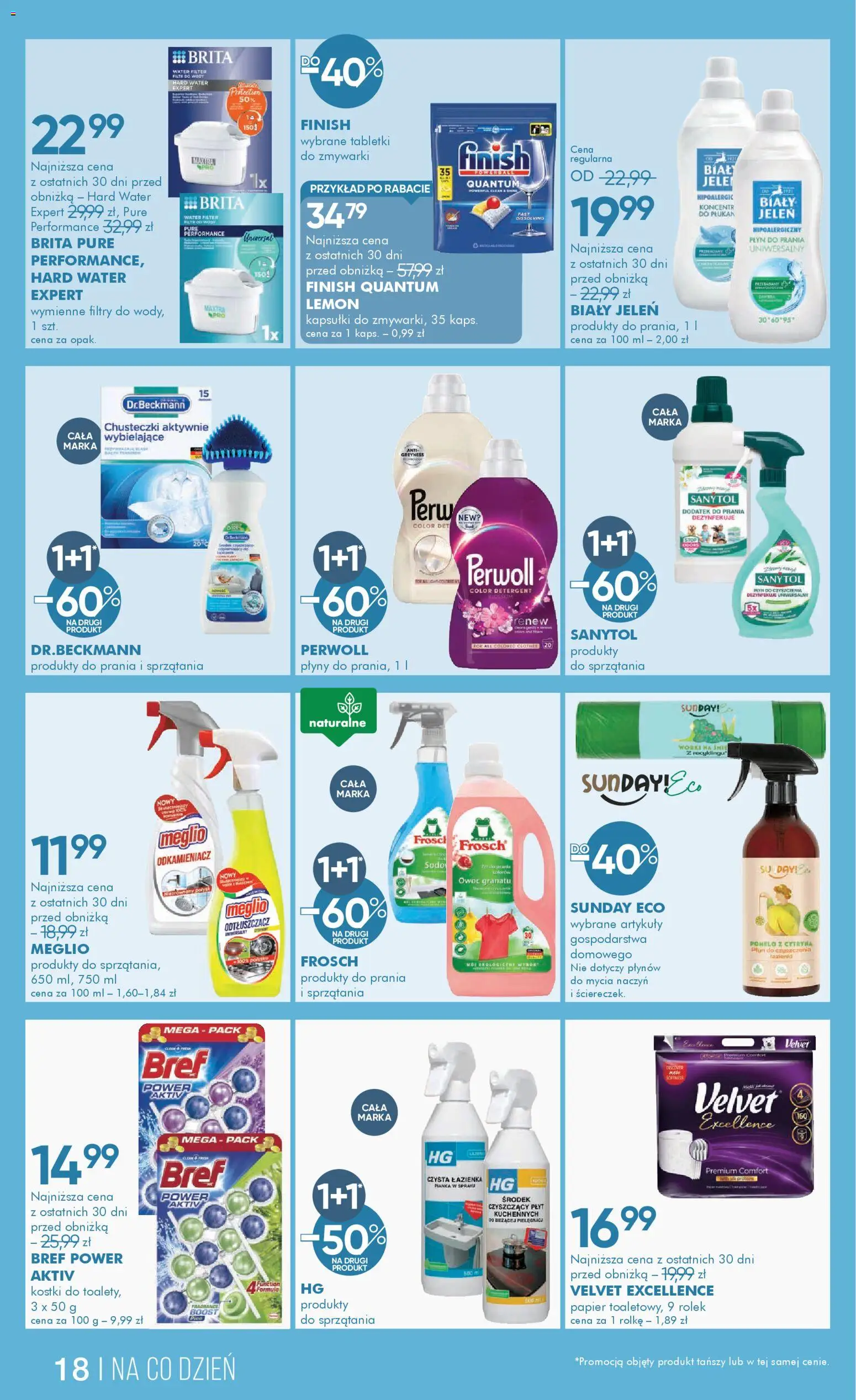 Super-pharm gazetka od 18.03.2026 | Strona: 18 | Produkty: Meglio, Finish, Tabletki do zmywarki Finish, Tabletki do zmywarki