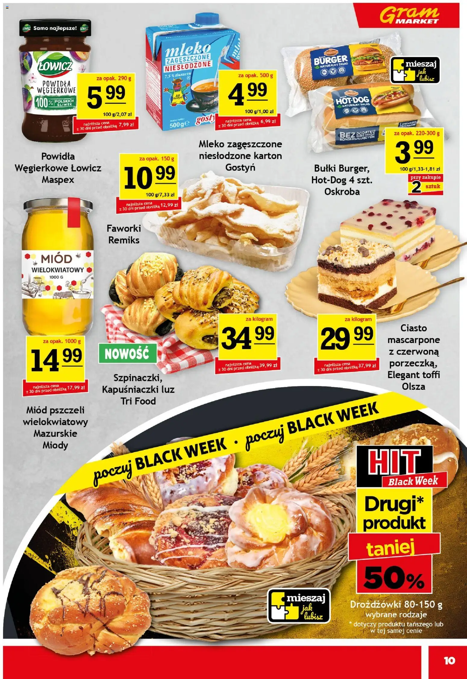 Gram Market Black Friday od 19.11.2025 | Strona: 10 | Produkty: Miód, Ciasto, Powidła, Mleko