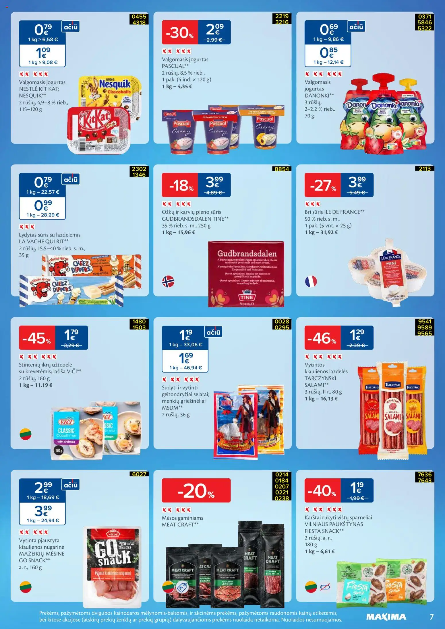 MAXIMA akcijos nuo 24.02.2026 | Puslapis: 7 | Prekių: Užtepėlė, Kiaulienos, Sūris, Lydytas sūris
