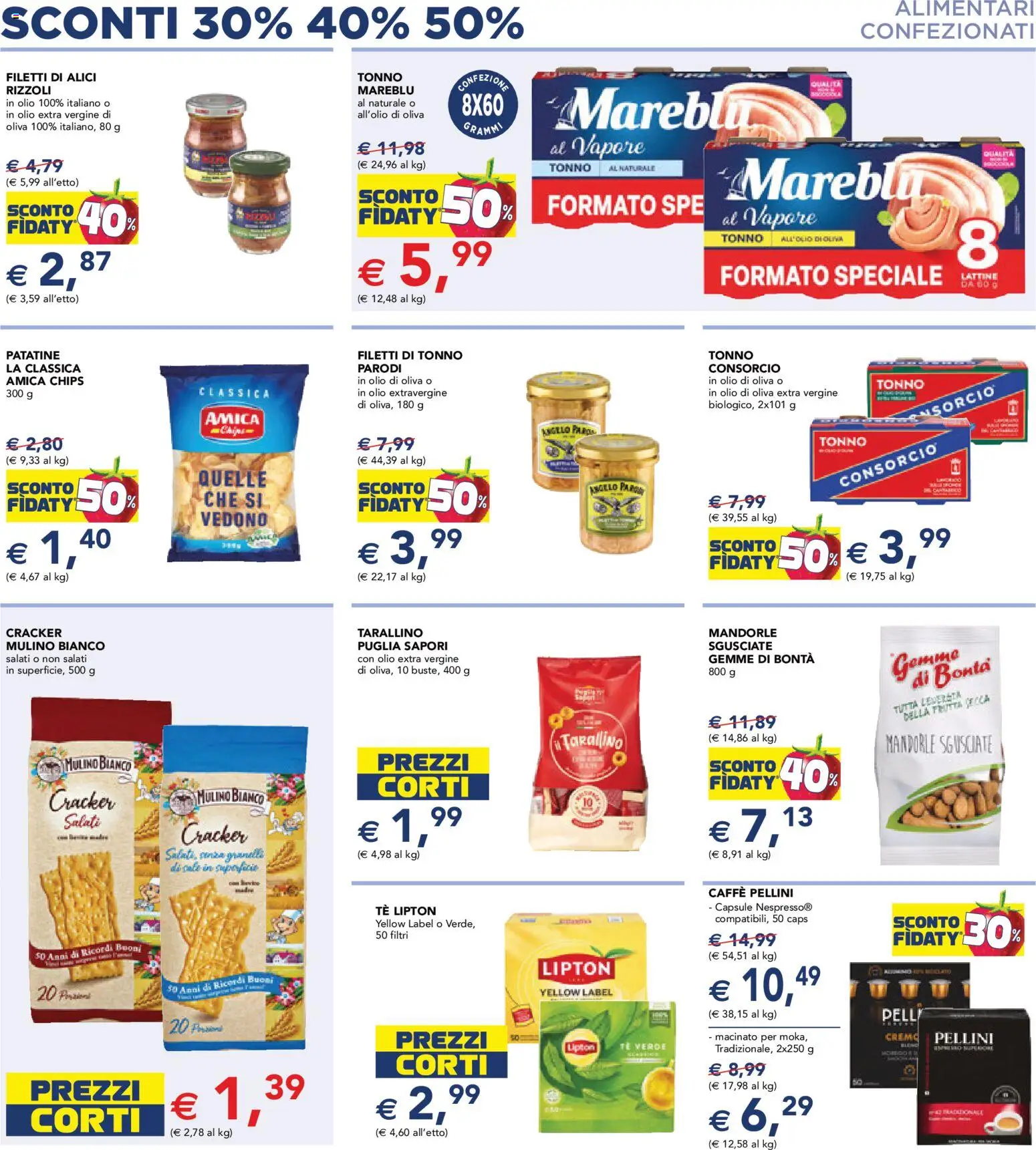 Volantino Esselunga S del 02.01.2026 | Pagina: 7 | Prodotti: Patatine, Tonno, Tonno al naturale, Olio di Oliva