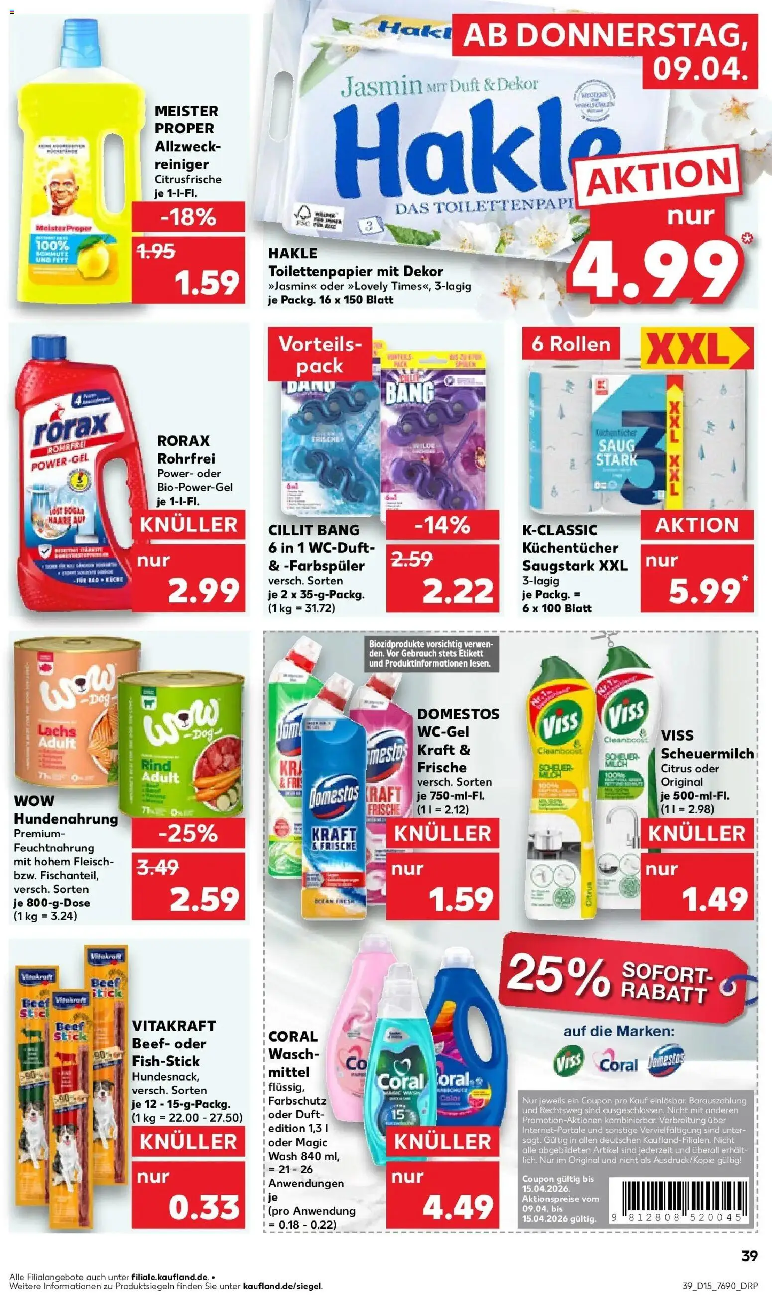 Kaufland Prospekt Radolfzell Am Bodensee	 – gültig ab 07.04.2026 | Seite: 51 | Produkte: Milch, Coral, Duft, Lachs