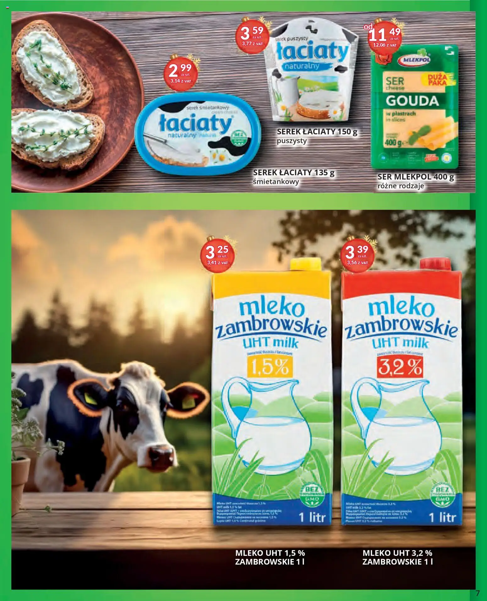 Eurocash Gazetka od 17.11.2025 | Strona: 7 | Produkty: Serek, Mleko, Ser