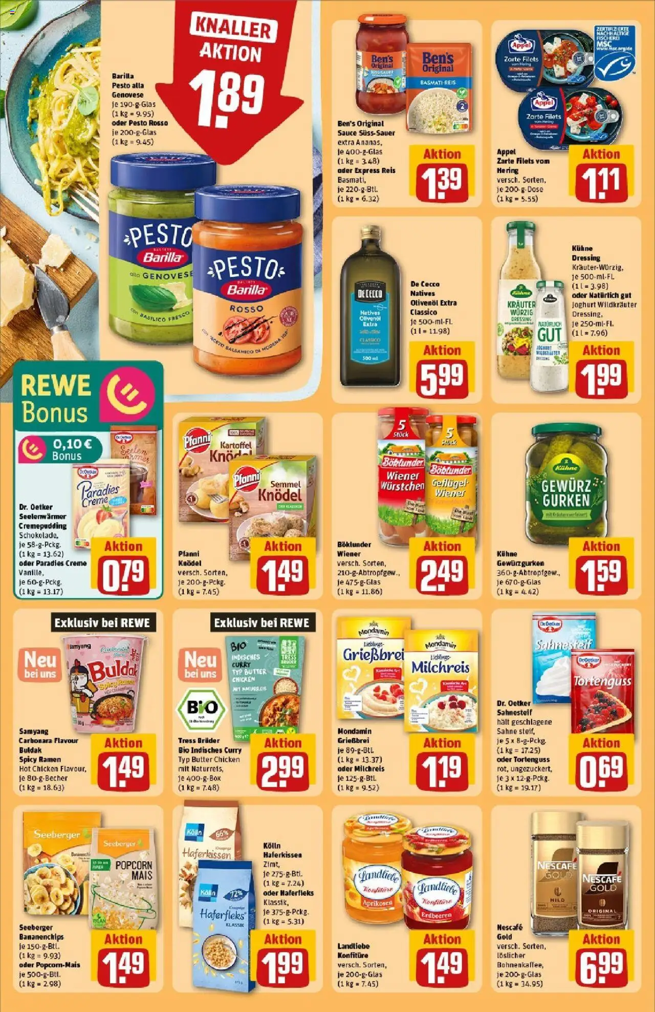 Rewe prospekt Frankfurt / Nieder-Eschbach	 - gültig ab dem 01.06.2025 | Seite: 20 | Produkte: Joghurt, Barilla pesto, Reis, Gurken