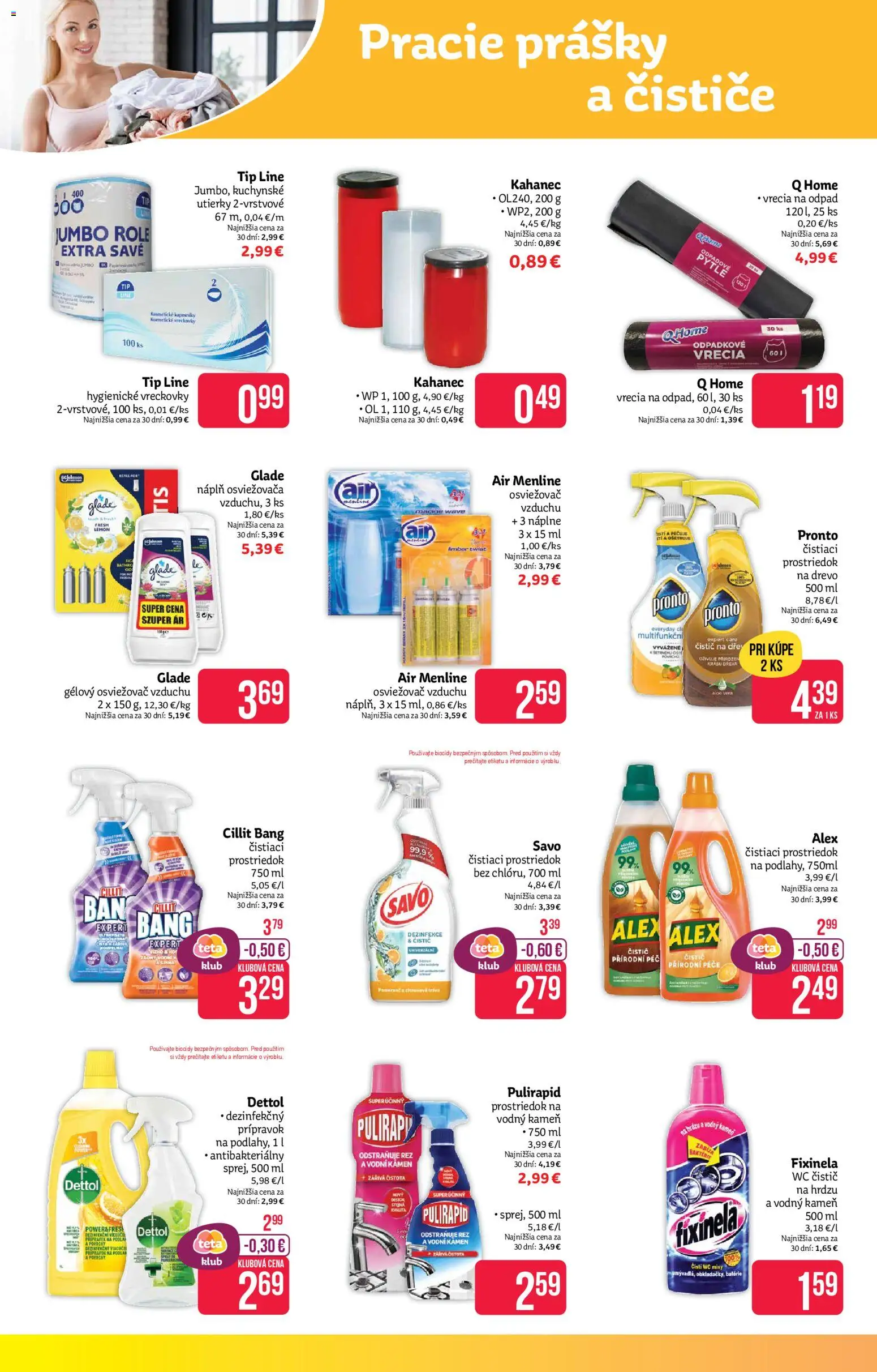 Nové Teta drogerie akcie – leták je platný od 16.03.2026 | Strana: 14 | Produkty: Osviežovač vzduchu, Wc, Čistiaci prostriedok, Dettol