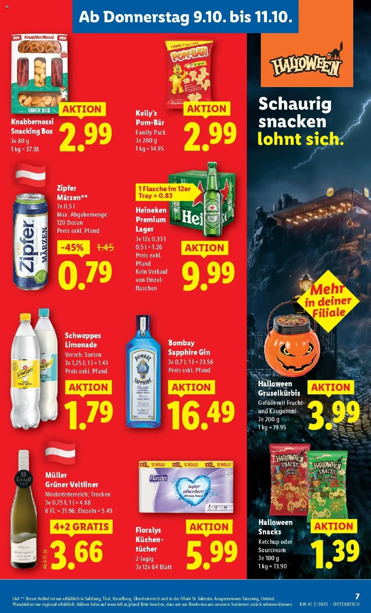 Lidl - Jenbach, Eferding, Dornbirn gültig ab 09.10.2025 | Seite: 11 | Produkte: Gin, Ketchup, Box