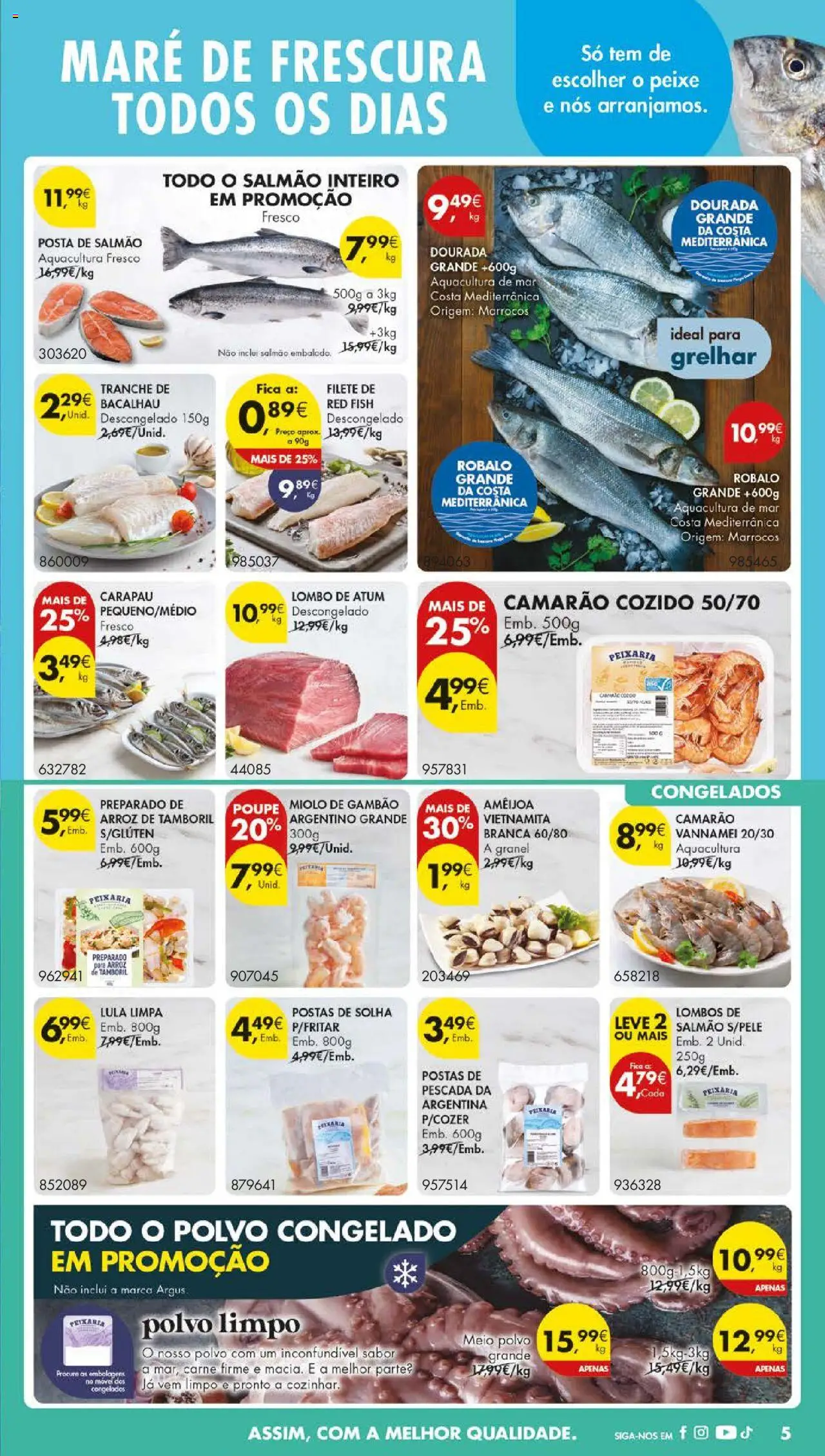 Pingo Doce folheto │ válido de 09.09.2025 | Página: 7 | Produtos: Camarão, Lombo, Arroz, Peixe
