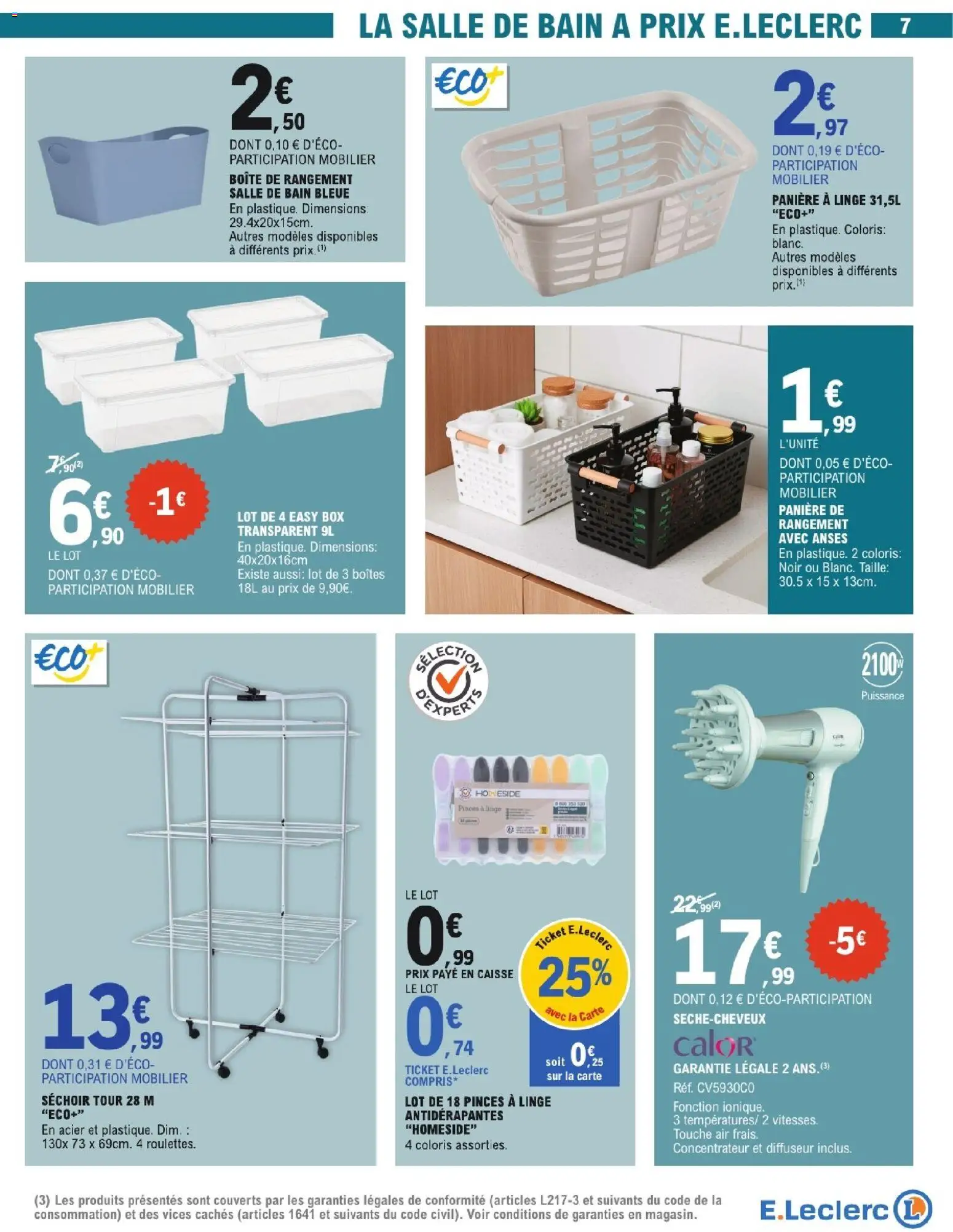 {H1} | Page: 7 | Produits: Pinces, Séchoir, Sèche-cheveux, Boîte de rangement