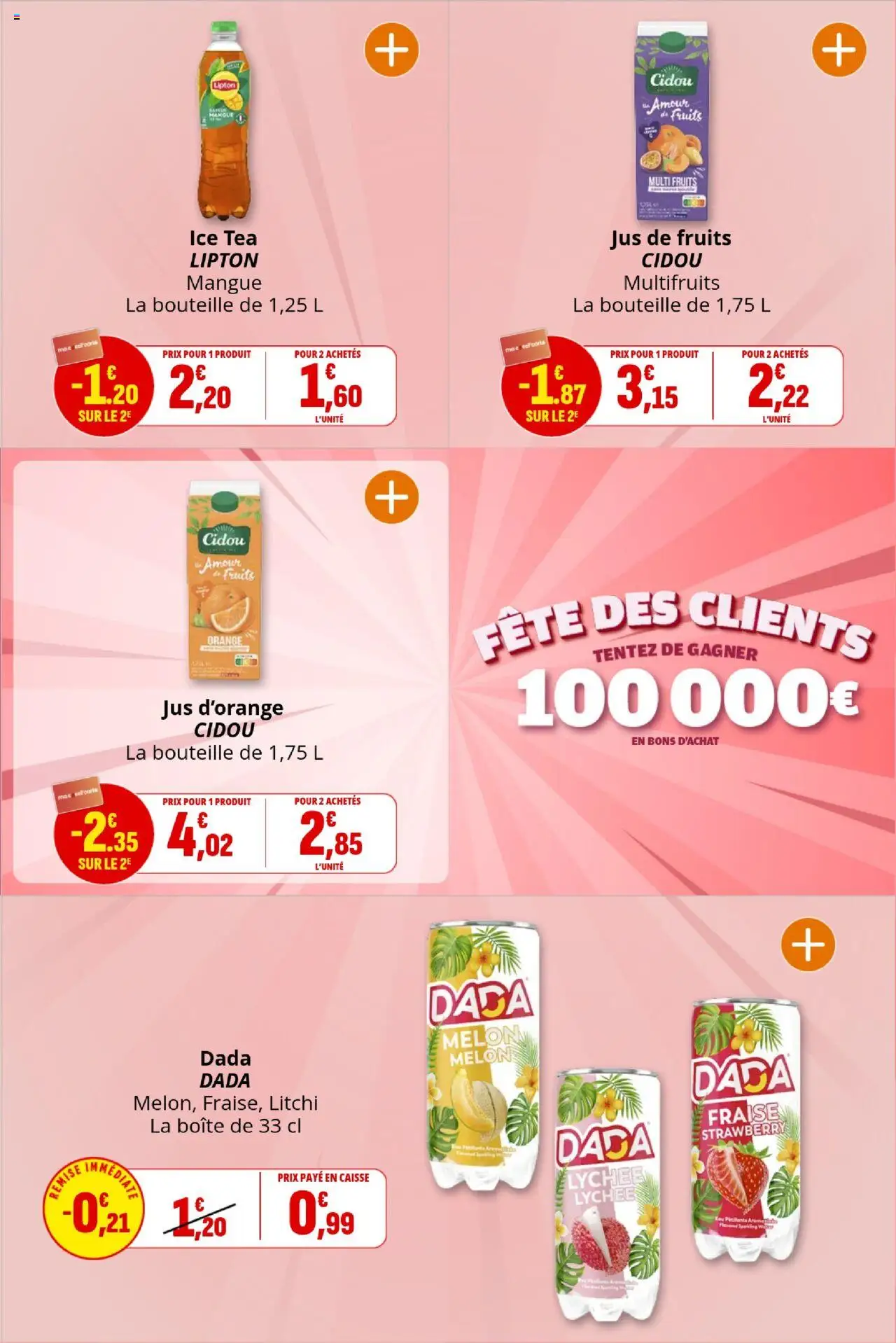 {H1} | Page: 21 | Produits: Fraise, Mangue, Melon, Jus