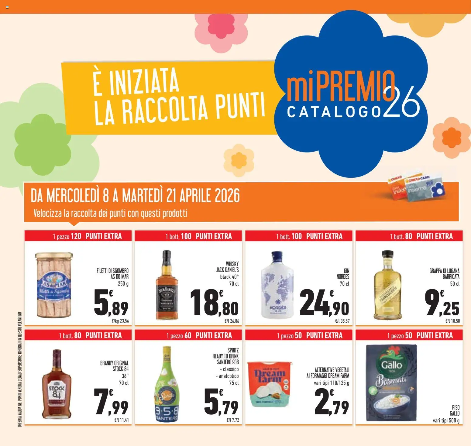 Volantino Conad del 08.04.2026 | Pagina: 42 | Prodotti: Gin, Whisky, Grappa, Brandy