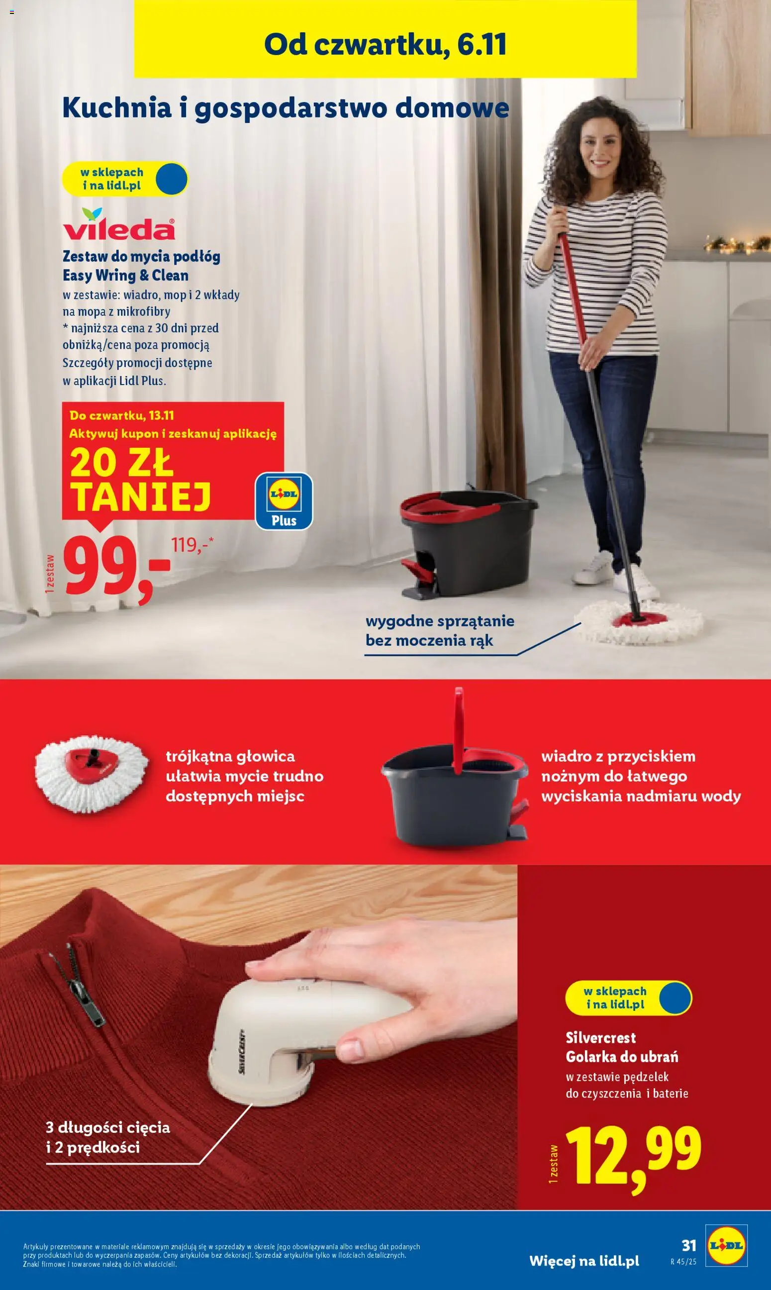 Lidl Katalog od 03.11.2025 | Strona: 35 | Produkty: Baterie, Golarka, Golarka do ubrań, Vileda