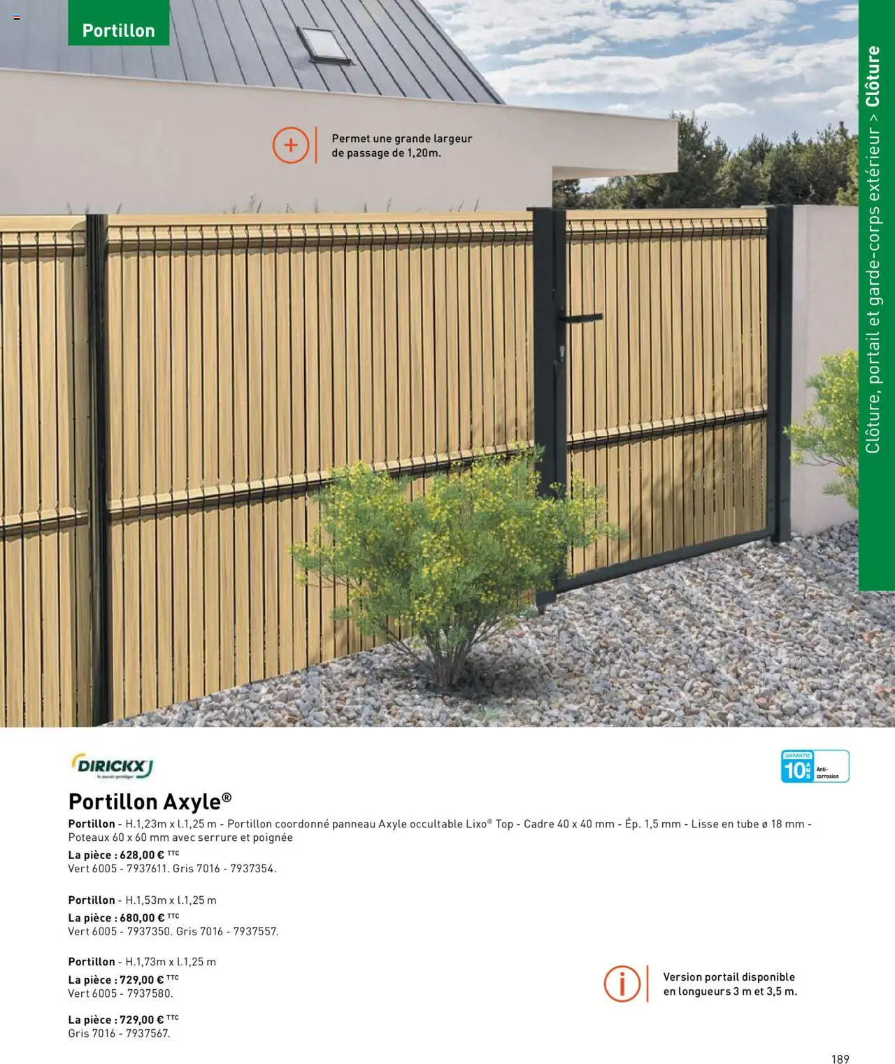 | Page: 189 | Produits: Portail, Clôture, Cadre