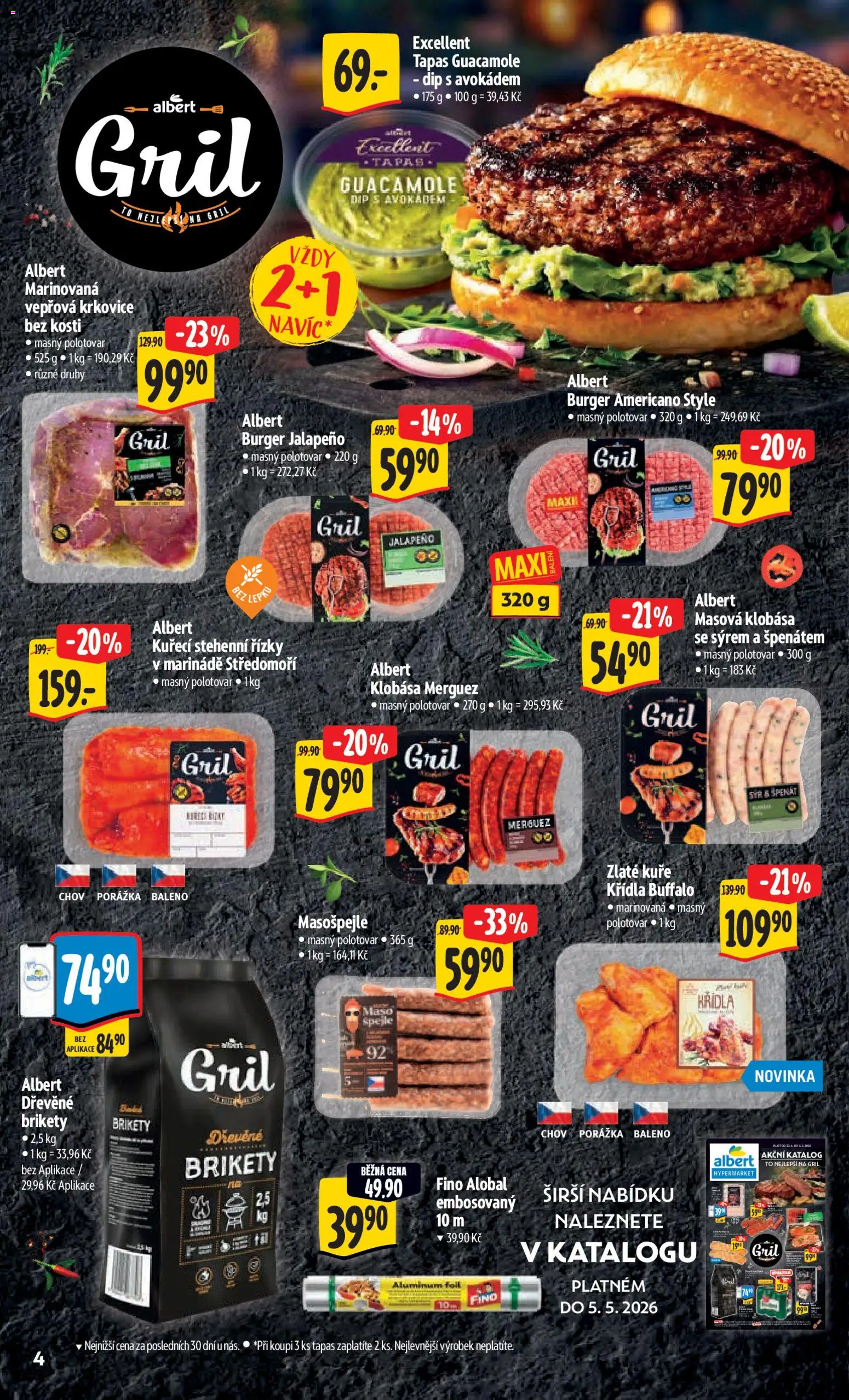 Albert leták - Hypermarket od 29.04.2026 | Strana: 10 | Produkty: Klobása, Vepřová krkovice bez kosti, Gril, Krkovice
