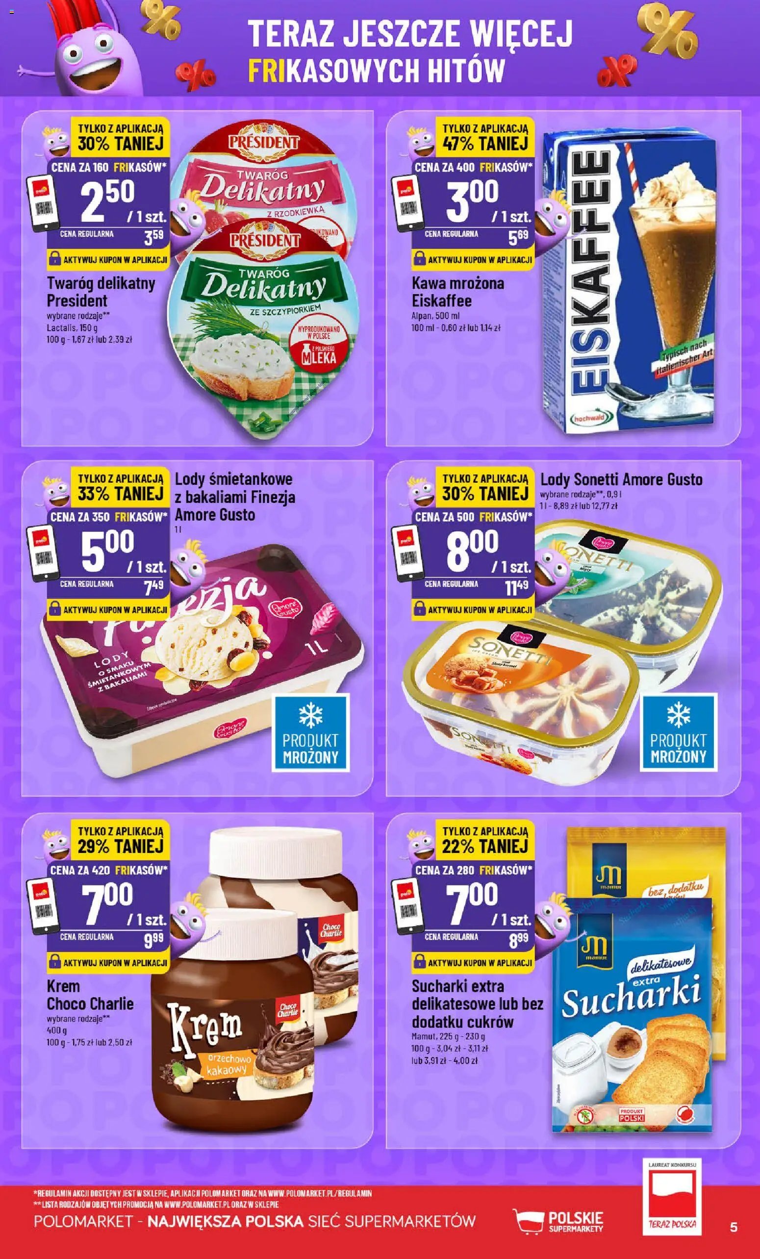 POLOmarket Gazetka - Frikasowe Hity od 04.02.2026 | Strona: 5 | Produkty: Kawa mrozona, Kawa, Krem, Twaróg