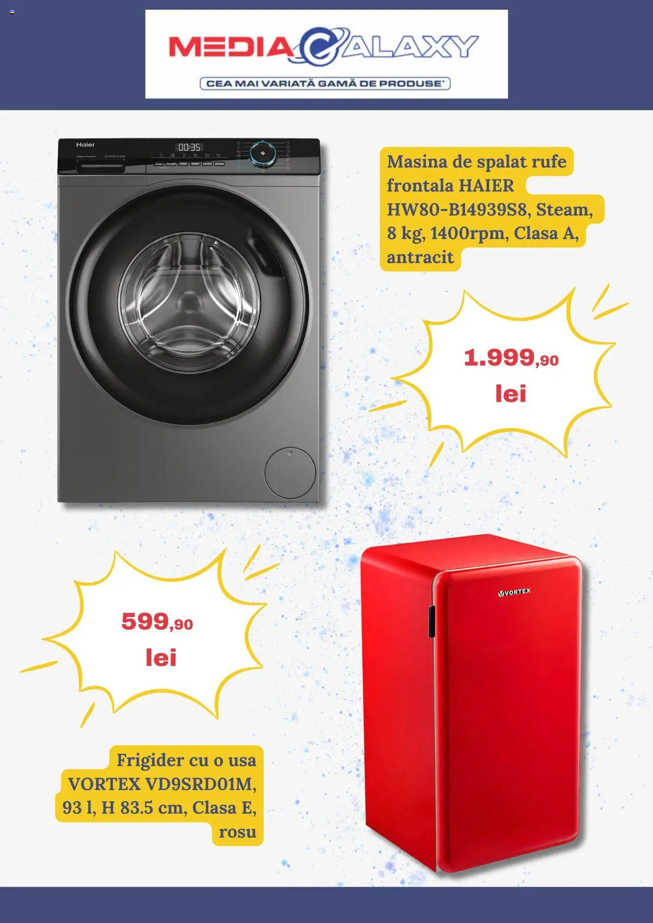 Noul catalog Media Galaxy – valabil de la 11.09.2025 | Pagină: 6 | Produse: Frigider, Mașină De Spălat, Ușă
