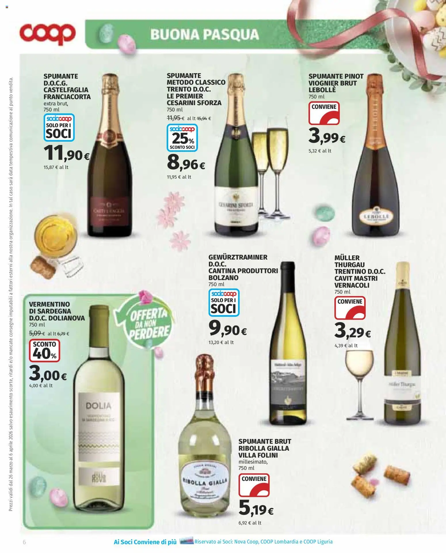 Volantino COOP del 26.03.2026 | Pagina: 6 | Prodotti: Data, Spumante