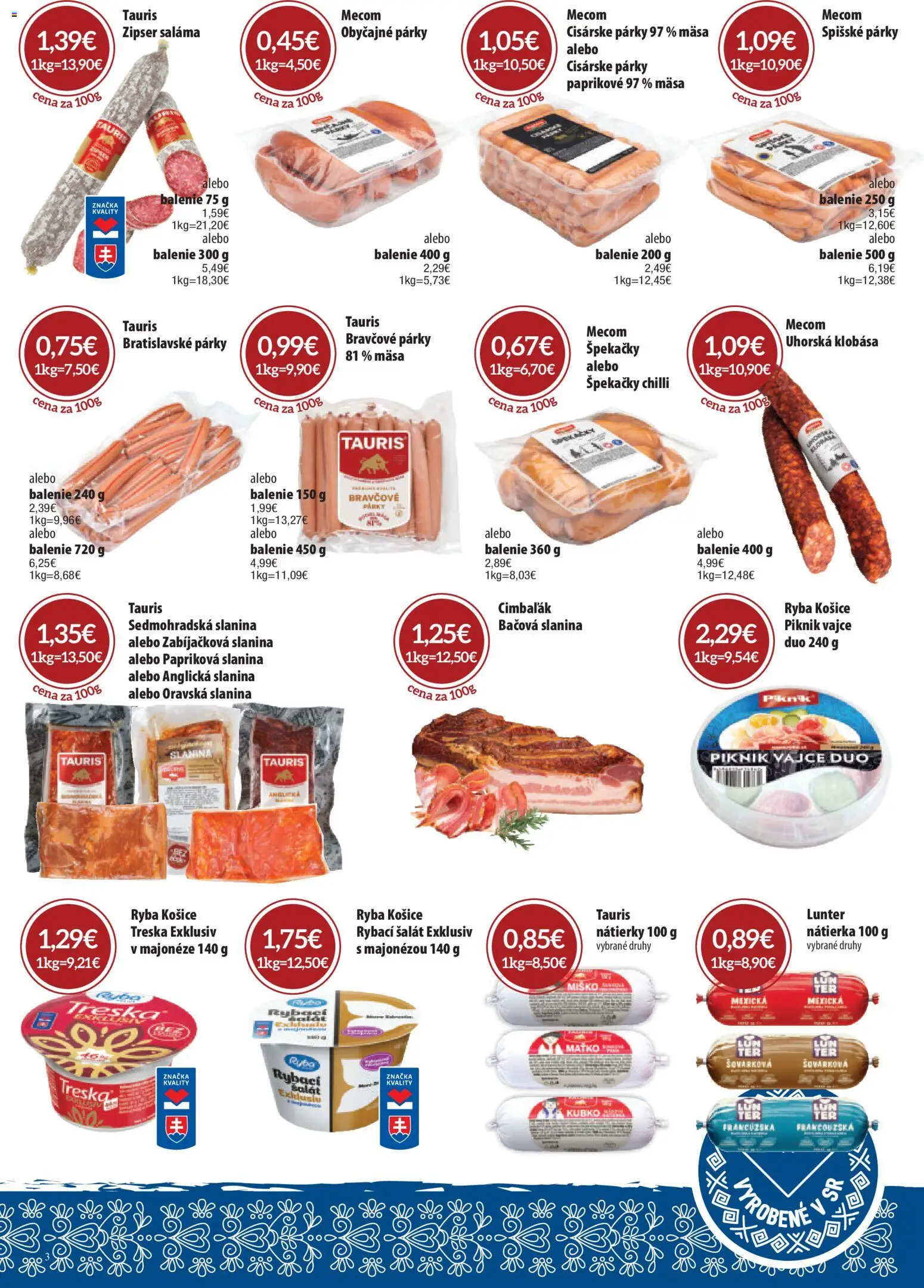 Nové Nitrazdroj akcie – leták je platný od 05.02.2026 | Strana: 3 | Produkty: Saláma, Klobása, Chilli, Šalát