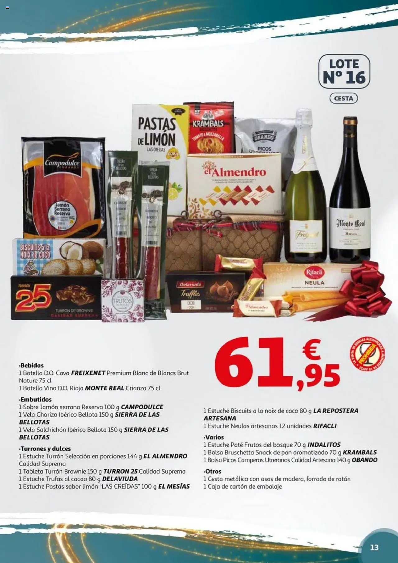 Alcampo - Nacional │ válido desde el 06.11.2025 | Página: 13 | Productos: Pan, Paté, Φρυγανιές σικάλεως, Cesta