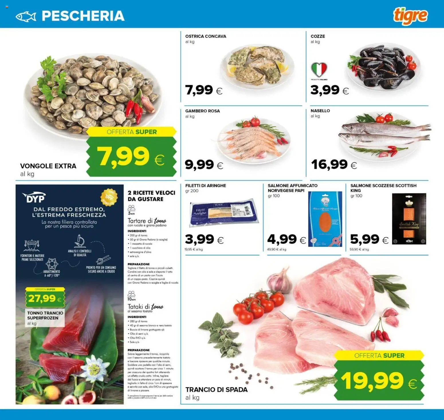 Volantino Tigre del 26.03.2026 | Pagina: 11 | Prodotti: Salmone, Vongole, Sale, Padella