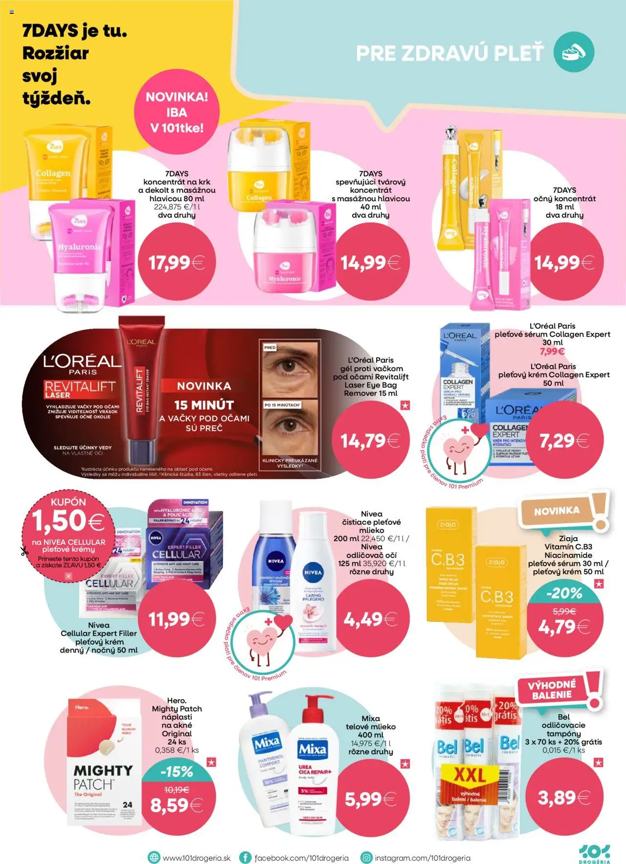 Nové 101 drogerie akcie – leták je platný od 01.10.2025 | Strana: 3 | Produkty: Laser, Mlieko, Nivea, Odličovač očí