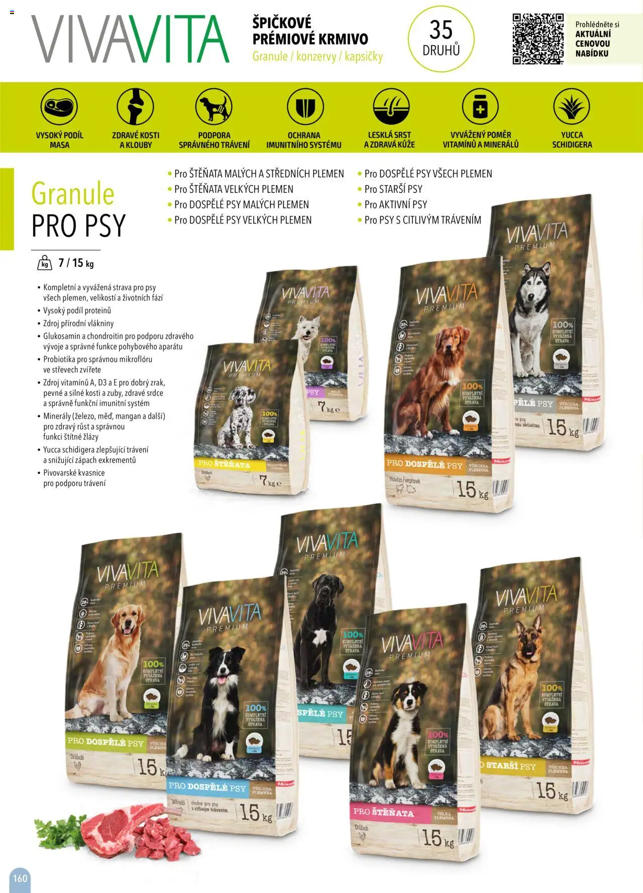 Mountfield katalog 2025 od 16.04.2025 | Strana: 160 | Produkty: Hovězí, Granule pro psy, Granule, Probiotika
