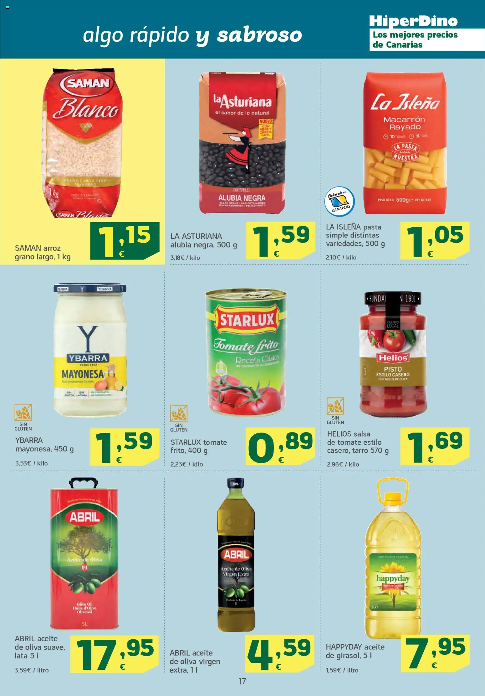 HiperDino folleto │ válido desde el 07.01.2026 | Página: 17 | Productos: Arroz, Aceite de oliva, Aceite de oliva virgen extra, Peso
