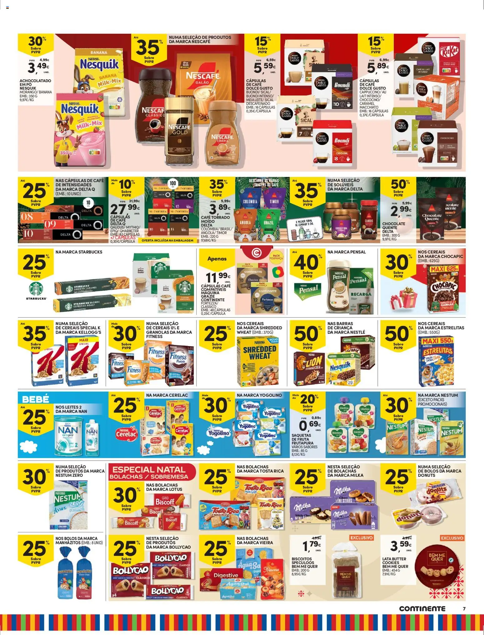 Continente folheto Madeira │ válido de 09.12.2025 | Página: 7 | Produtos: Banana, Nestlé, Cereais, Biscoitos