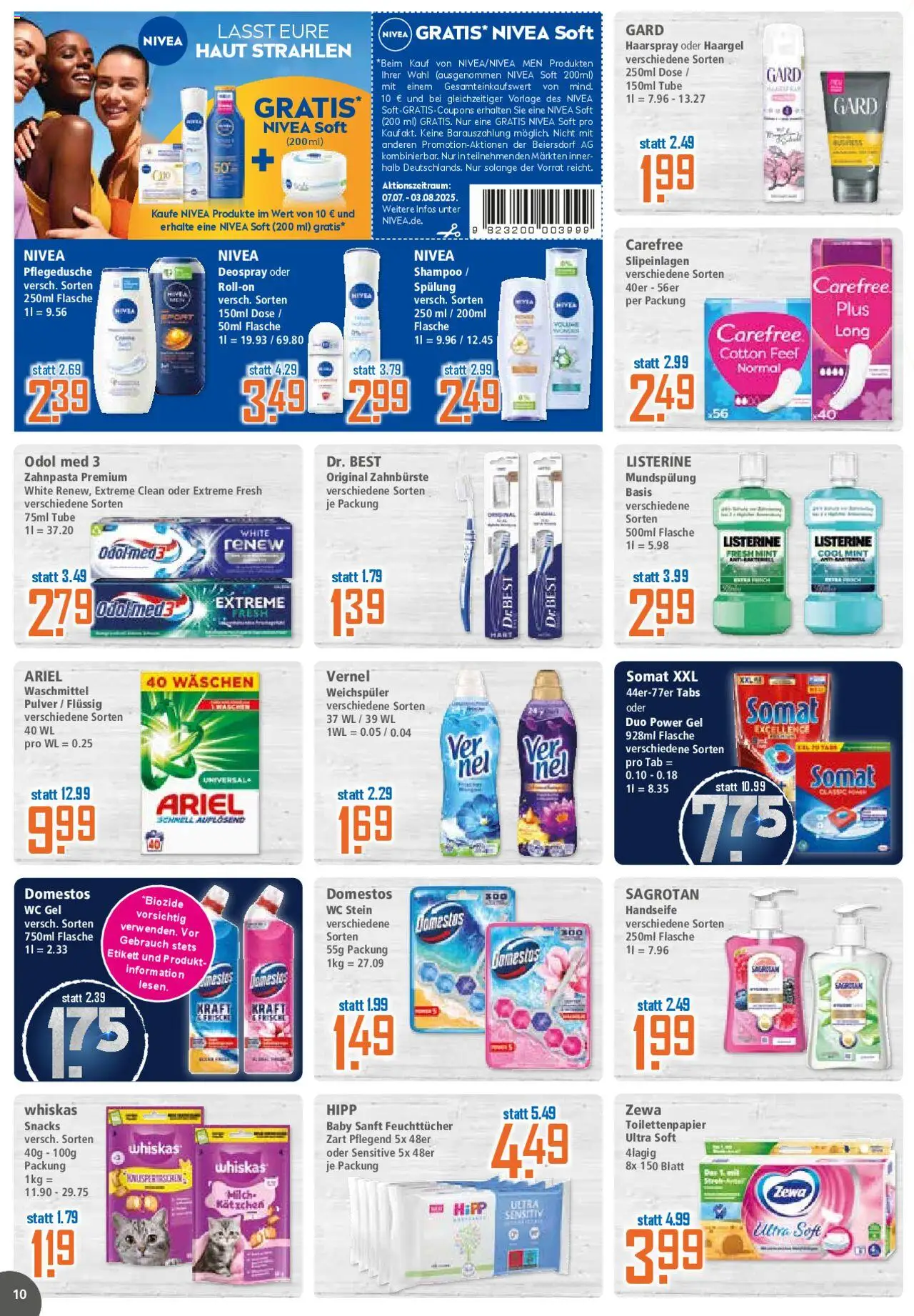 Klaas & Kock Prospekt 	 - gültig ab dem 21.07.2025 | Seite: 10 | Produkte: Shampoo, Zahnpasta, Waschmittel, WC Stein