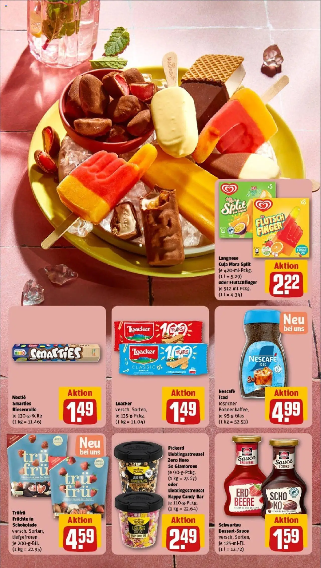 Rewe prospekt Hausham	 - gültig ab dem 08.06.2025 | Seite: 5 | Produkte: Langnese, Nescafe, Schokolade, Smarties