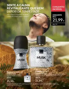 Pré-visualização Musk Rain Eau de Toilette em Spray Para Ele, Acorde de Geogaia™. Óleo de Tangerina. Madeira de Cedro. 75 ml válido de 01.01.2026 | Página: 111
