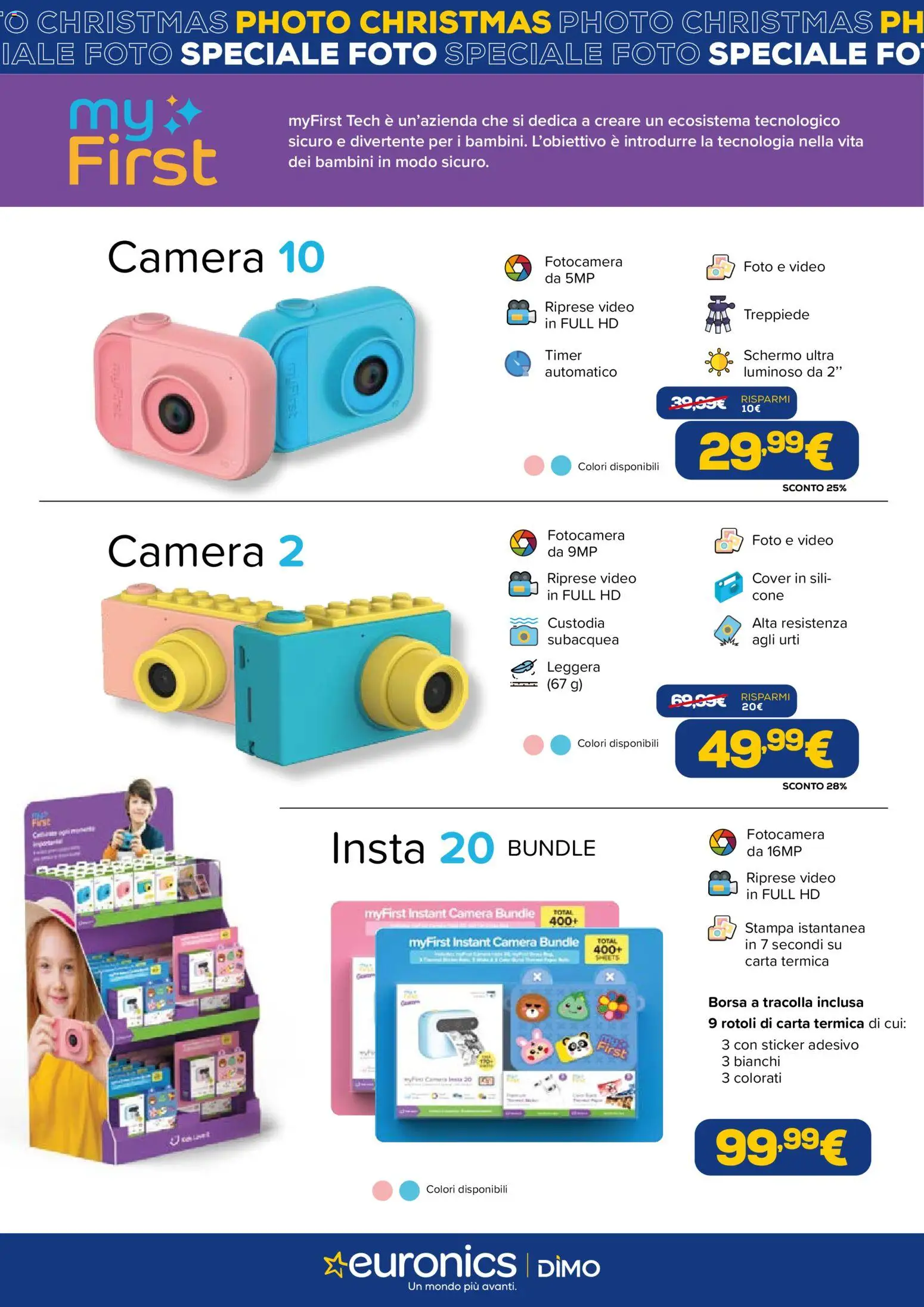 Volantino Euronics del 04.12.2025 | Pagina: 8 | Prodotti: Schermo, Fotocamera, Borsa, Stampa
