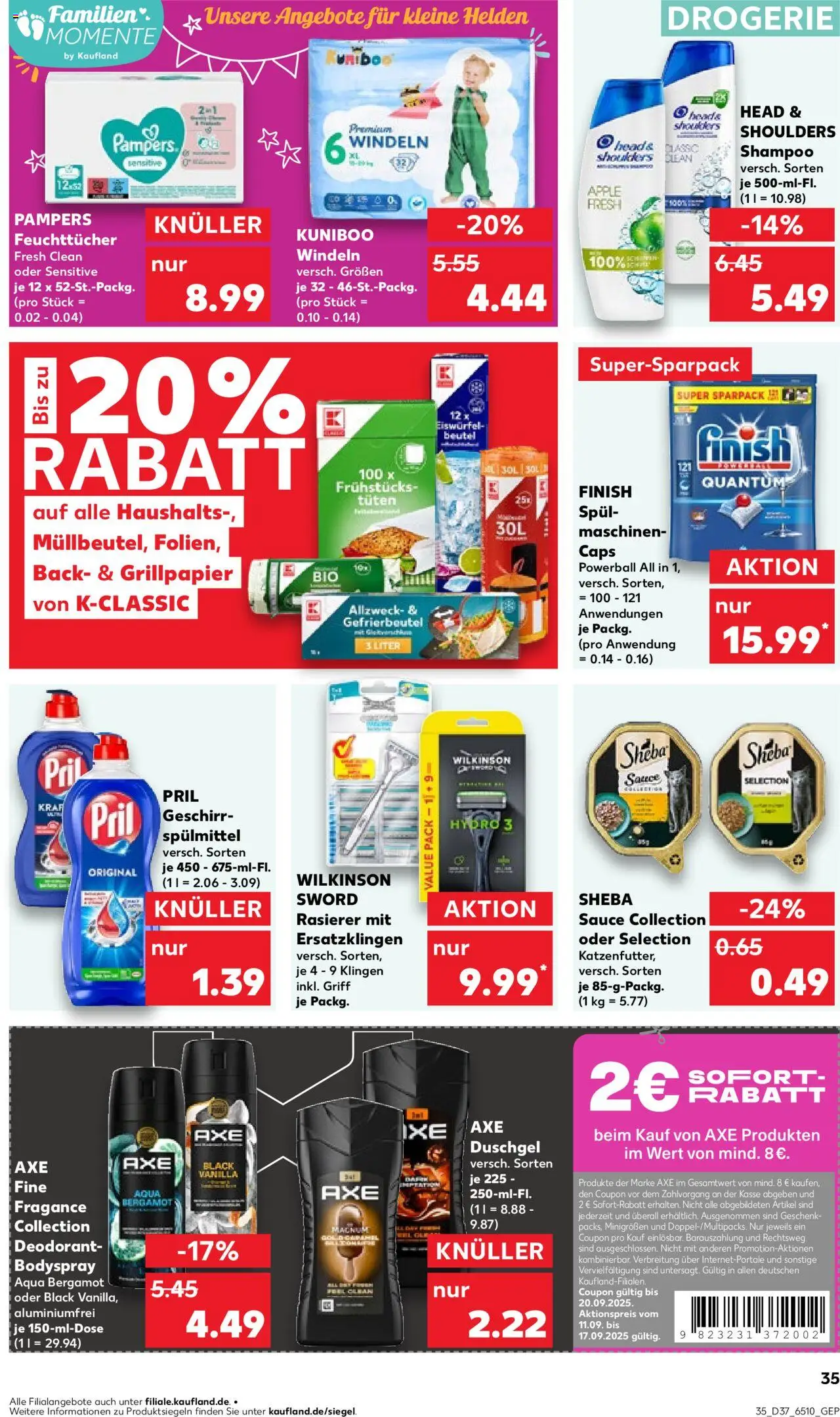 Kaufland prospekt Köln	 – gültig ab 11.09.2025 | Seite: 35 | Produkte: Rasierer, Head & shoulders, Shampoo, Deodorant