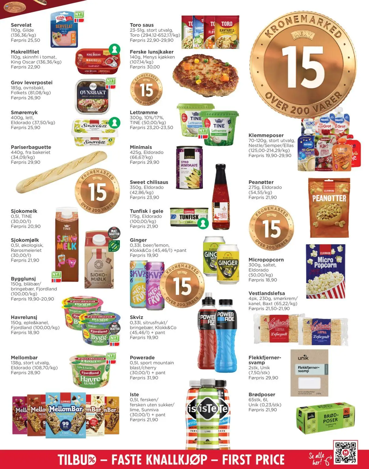 {H1} | Side: 3 | Produkter: Servelat, Fersken, Saus, Iste