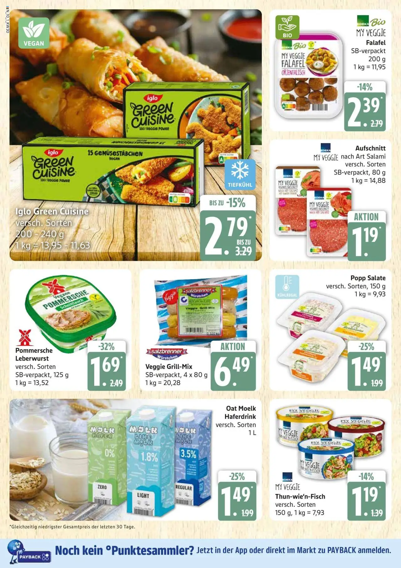 Edeka prospekt Rostock	 - gültig ab dem 20.07.2025 | Seite: 10 | Produkte: Iglo, Haferdrink, Salami