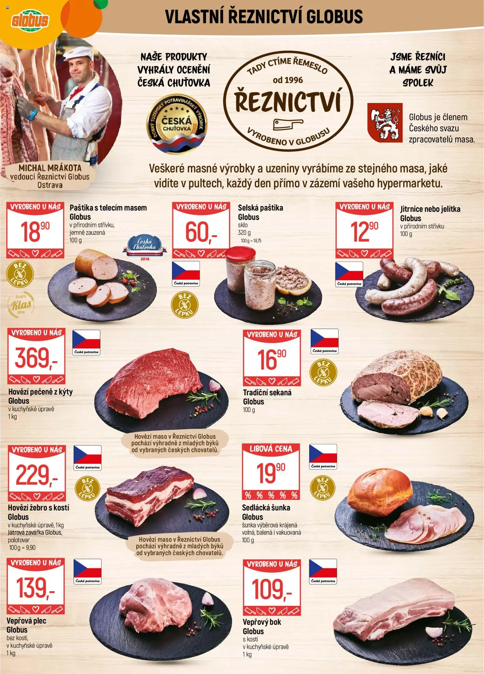 Globus leták - Ostrava od 21.01.2026 | Strana: 7 | Produkty: Šunka, Vepřový bok, Maso, Vepřová plec