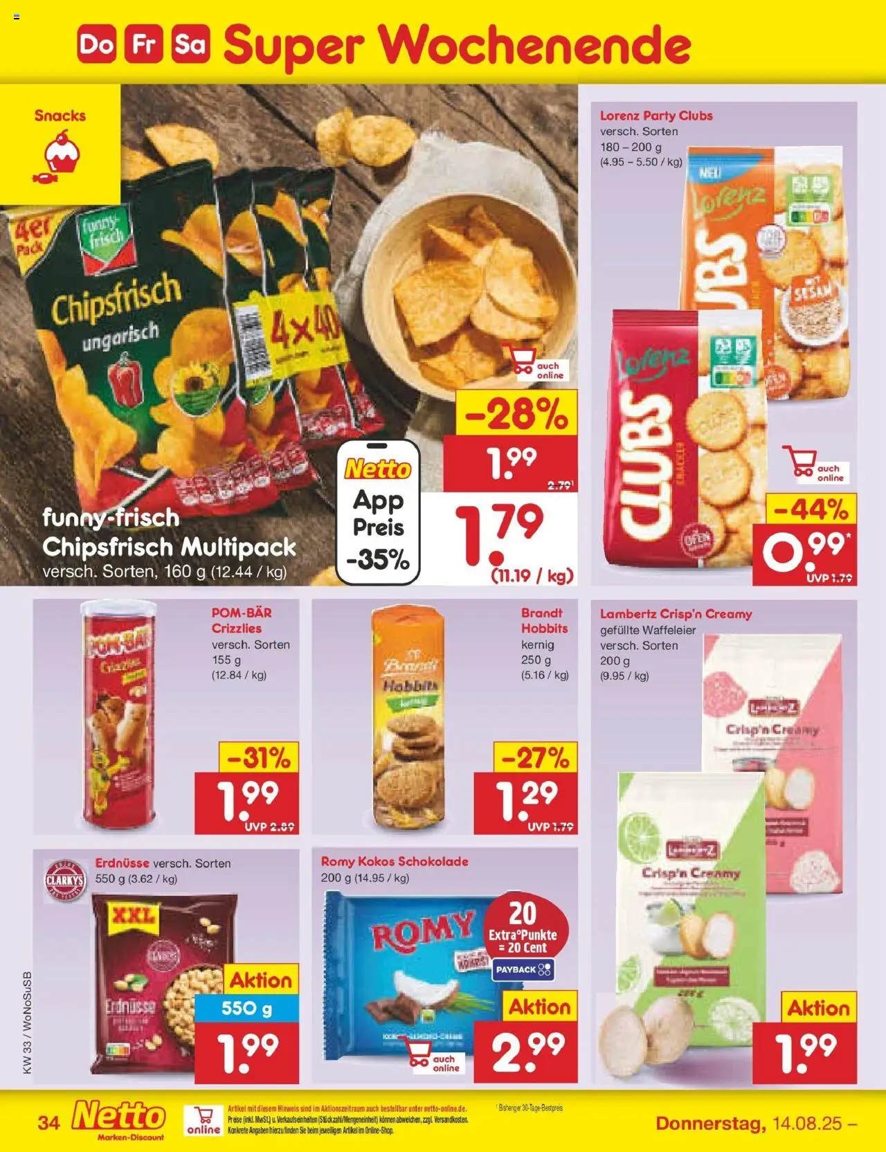 Netto Marken-Discount prospekt Lahnau	 - gültig ab dem 10.08.2025 | Seite: 50 | Produkte: Ofen, Erdnüsse, Schokolade