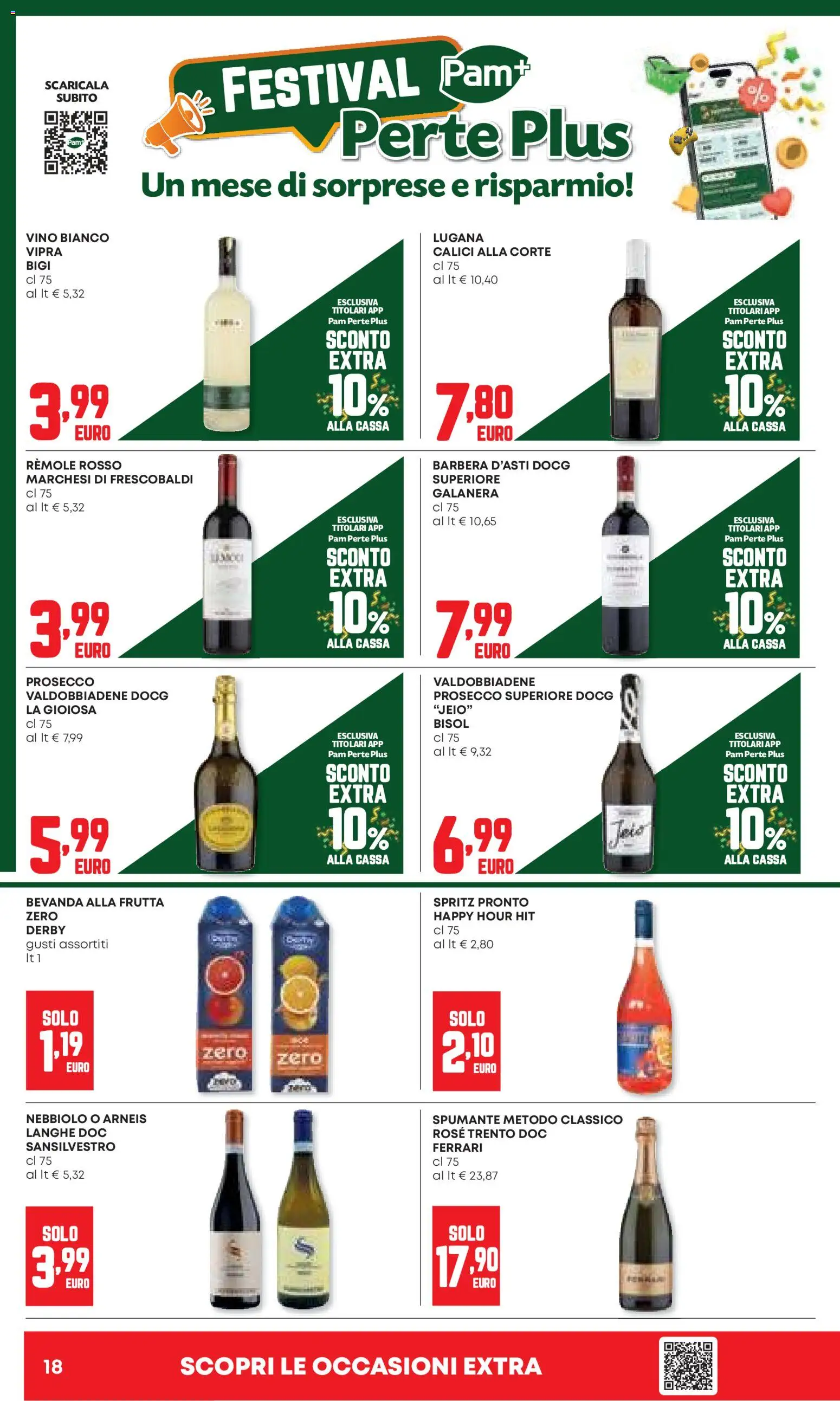 Volantino Panorama del 06.11.2025 | Pagina: 18 | Prodotti: Prosecco, Frutta, Spumante, Vino bianco