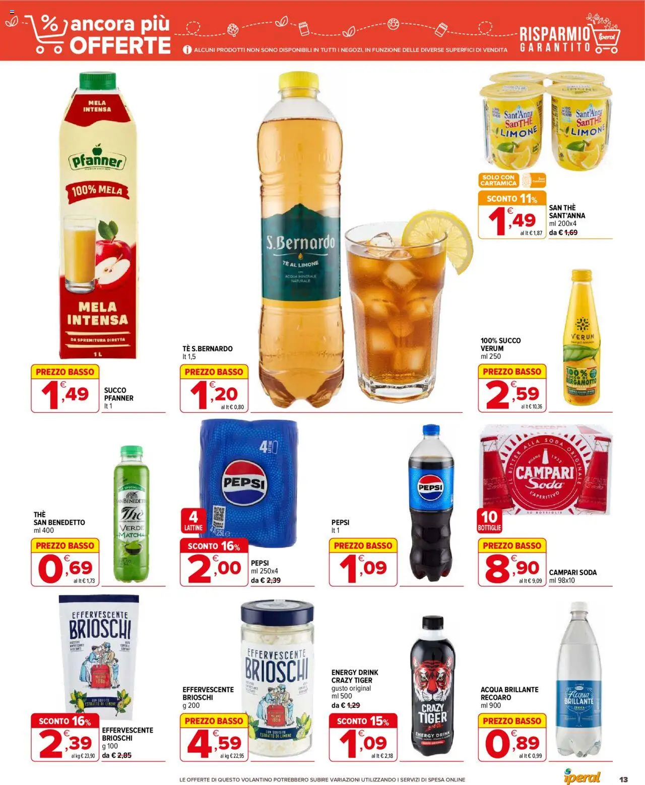 Volantino Iperal del 18.06.2025 | Pagina: 13 | Prodotti: Tè, Acqua, Limone, The