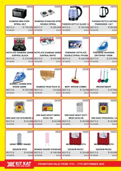 New KIT KAT Cash & Carry catalogue – valid from 11.09.2025 | Page: 32 | Products: Kettle, Ironing board, Mop, Steel wool