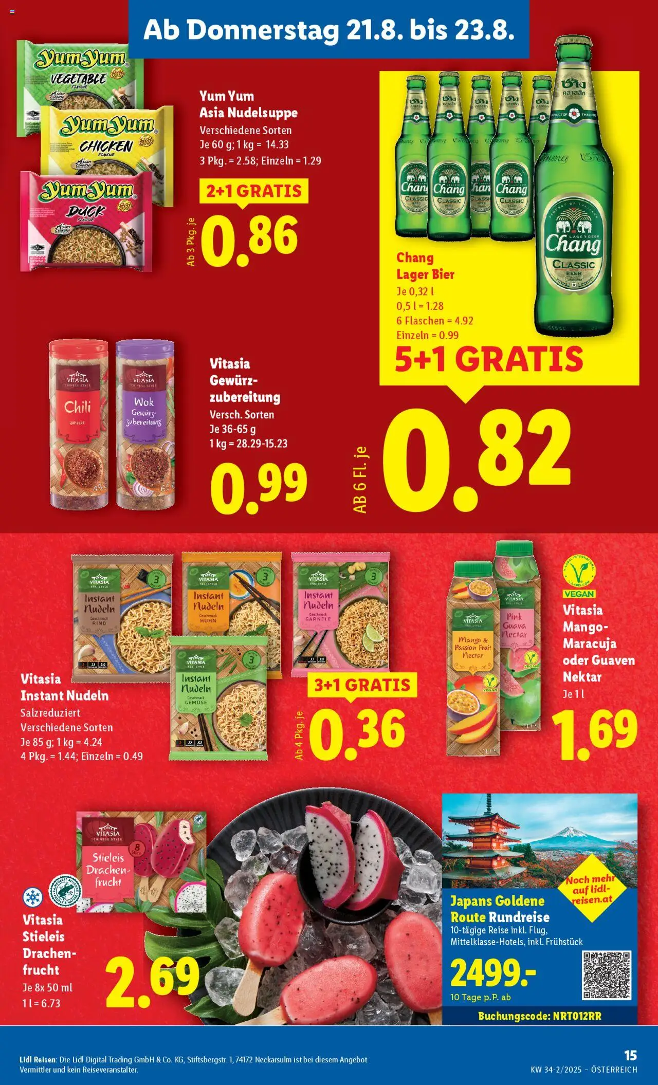 Lidl Flugblatt - Eisenstadt, Ebenfurth, Mattersburg gültig ab 21.08.2025 | Seite: 17 | Produkte: Gemüse, Mango, Chili, Bier