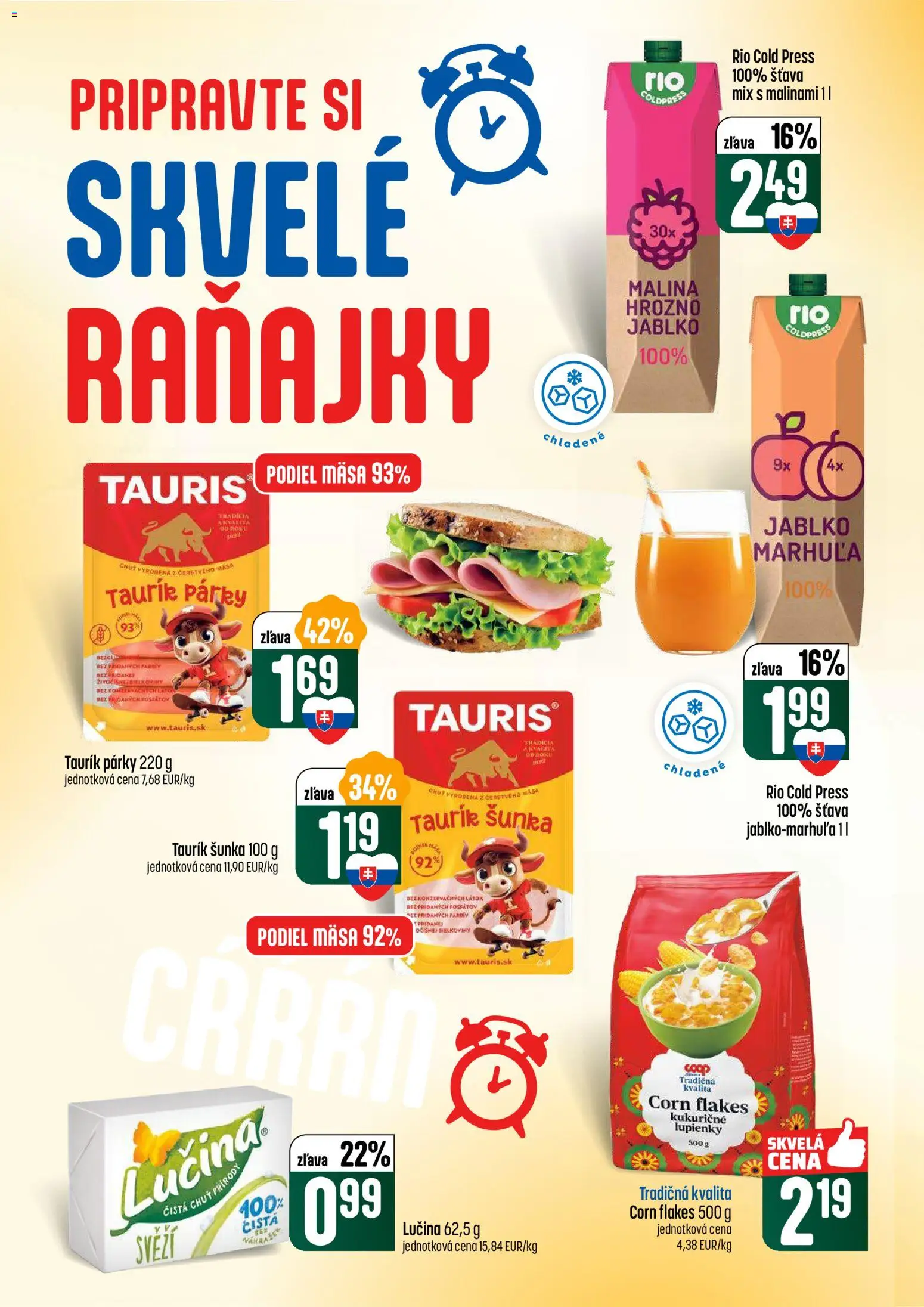 Nové COOP Jednota akcie – leták je platný od 22.01.2026 | Strana: 26 | Produkty: Šunka, Párky, Hrozno